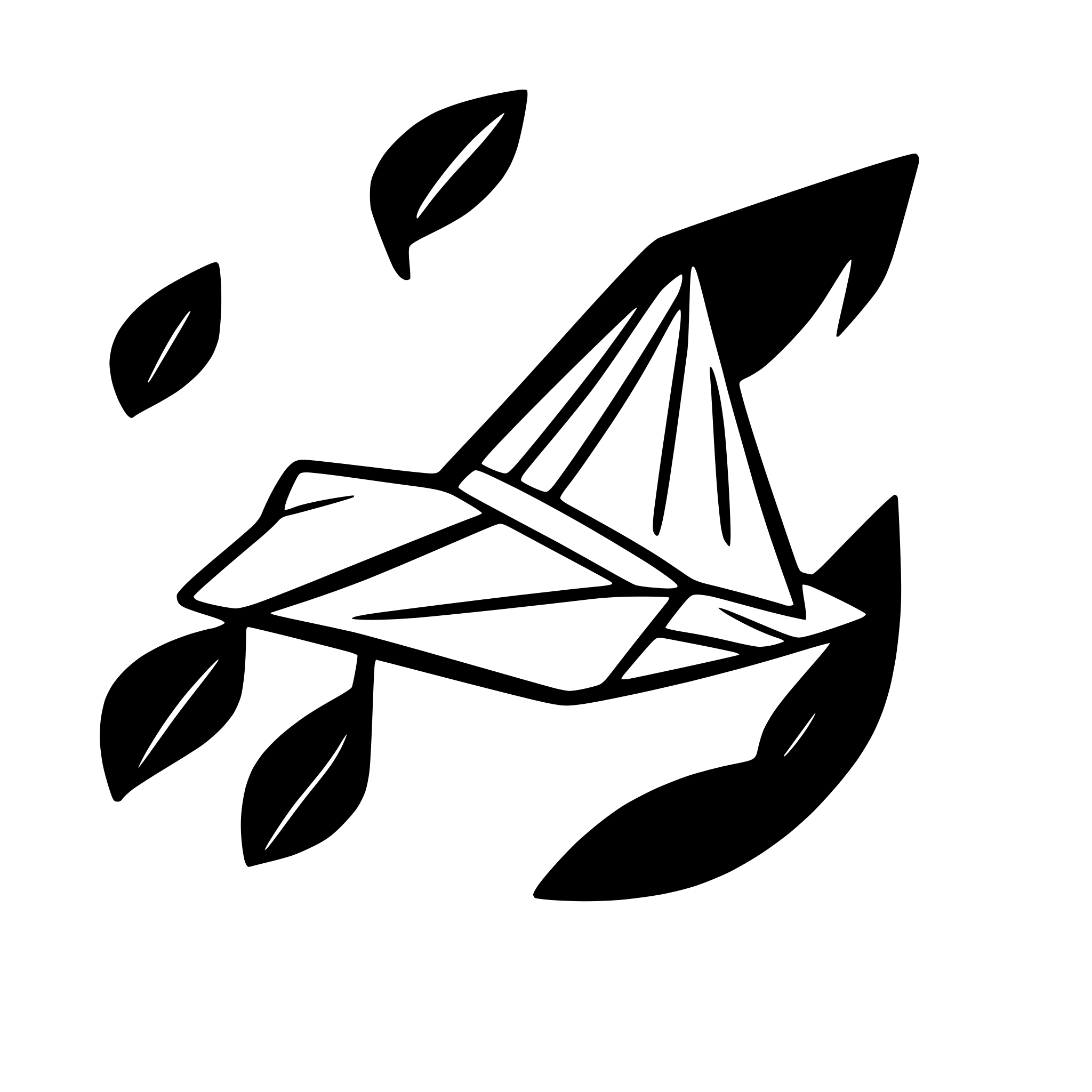 AI-generated SVG of a white paper plane