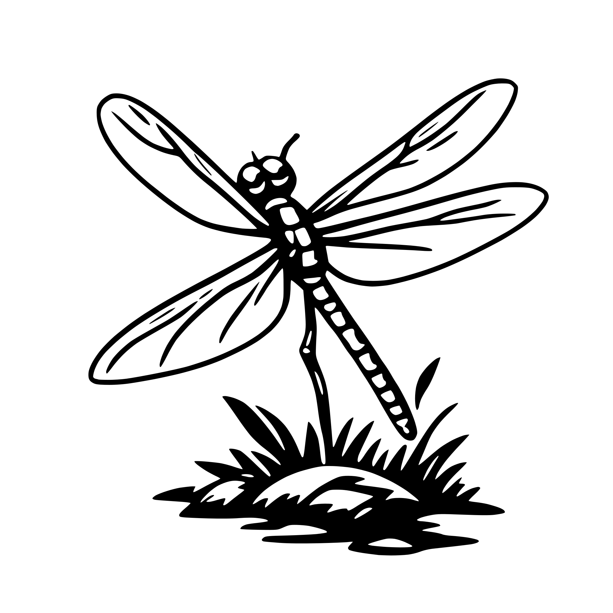 AI-generated SVG of a dragonfly