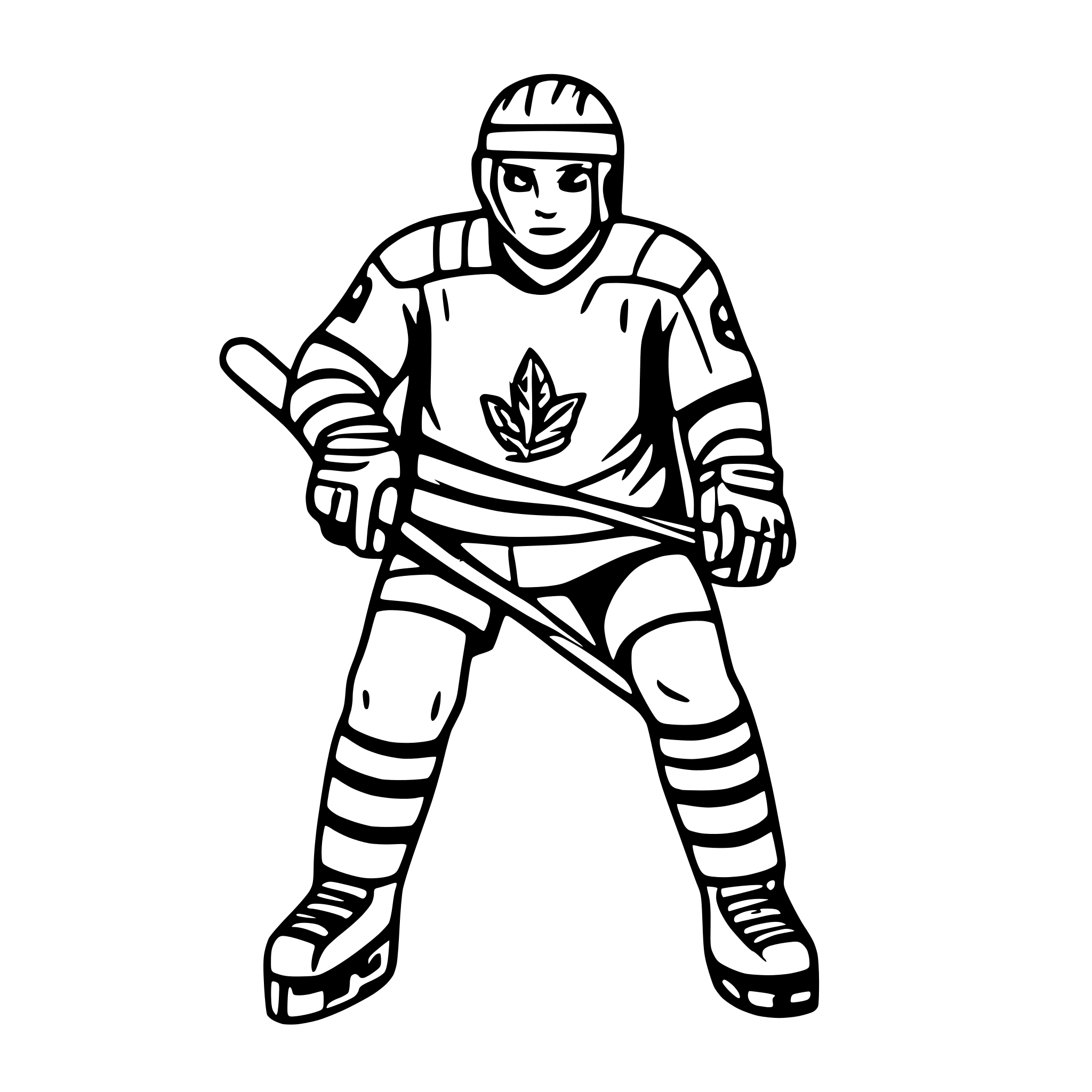 AI-generated SVG of 'Hockey player'
