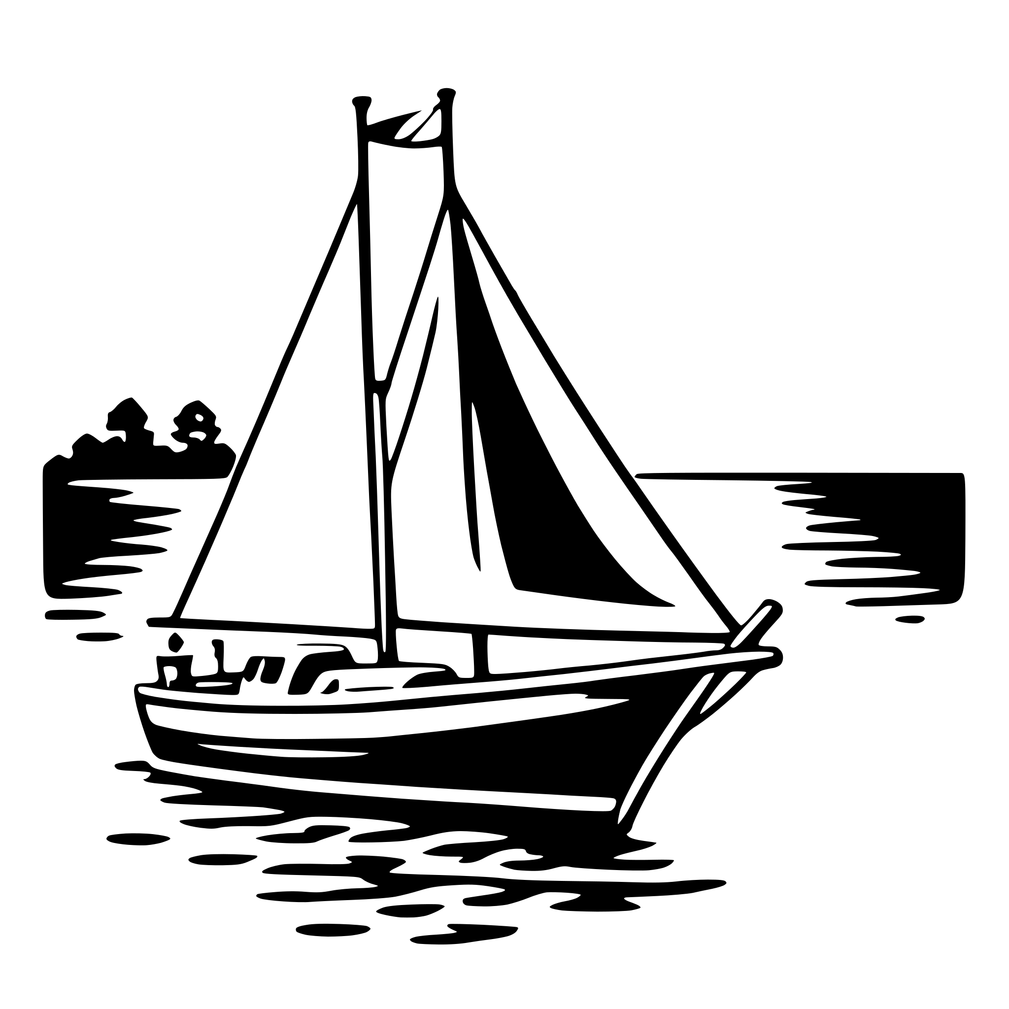 AI-generated SVG of a romantic sunset sail