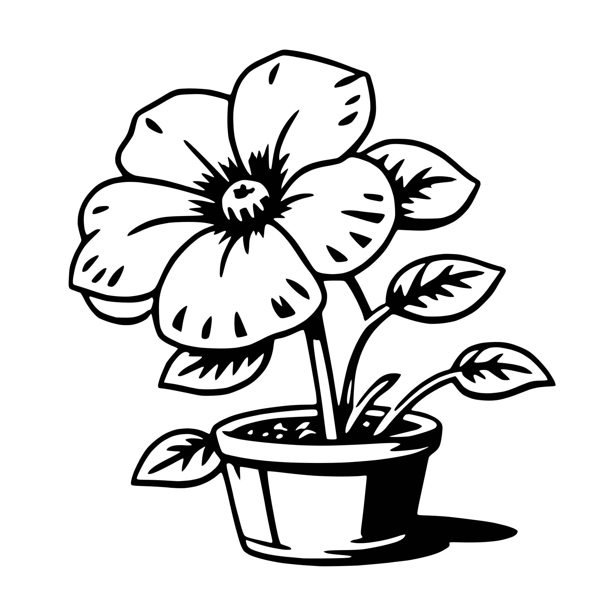 AI-generated SVG of 'petunia'