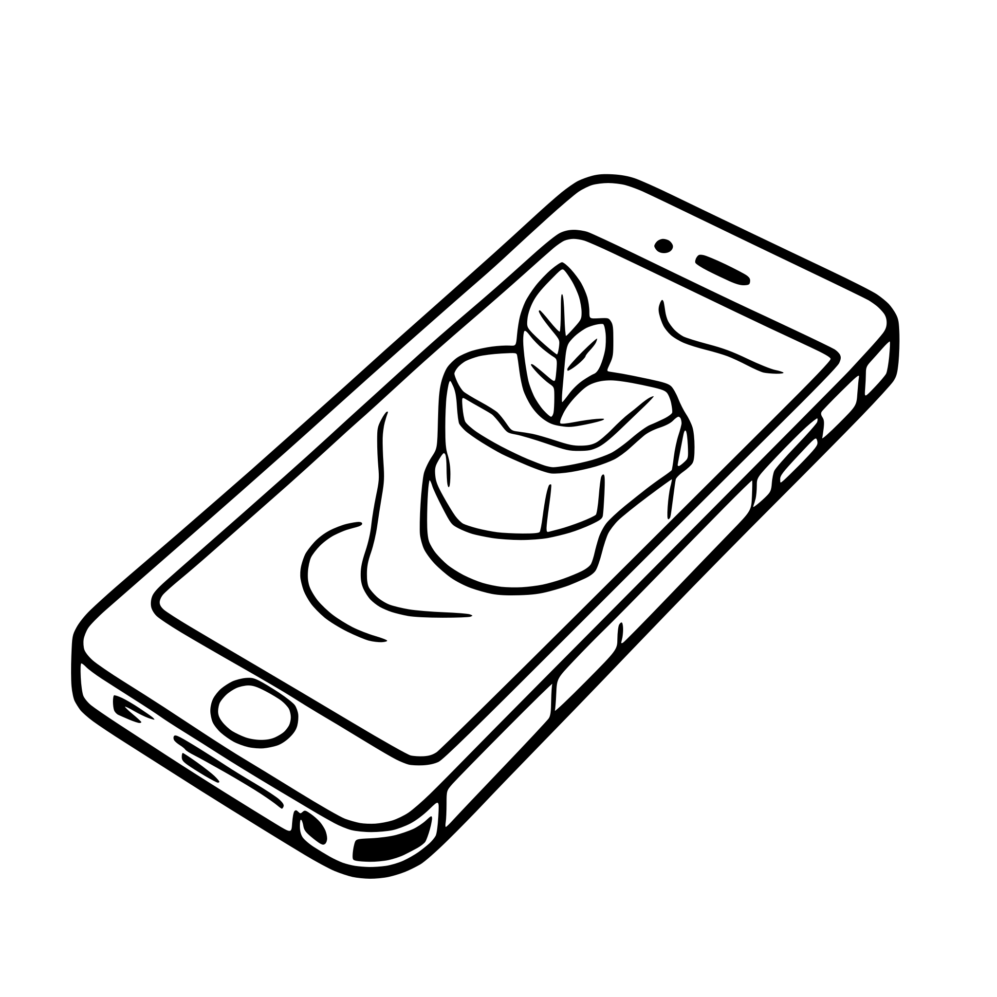 AI-generated SVG of a smartphone isometric
