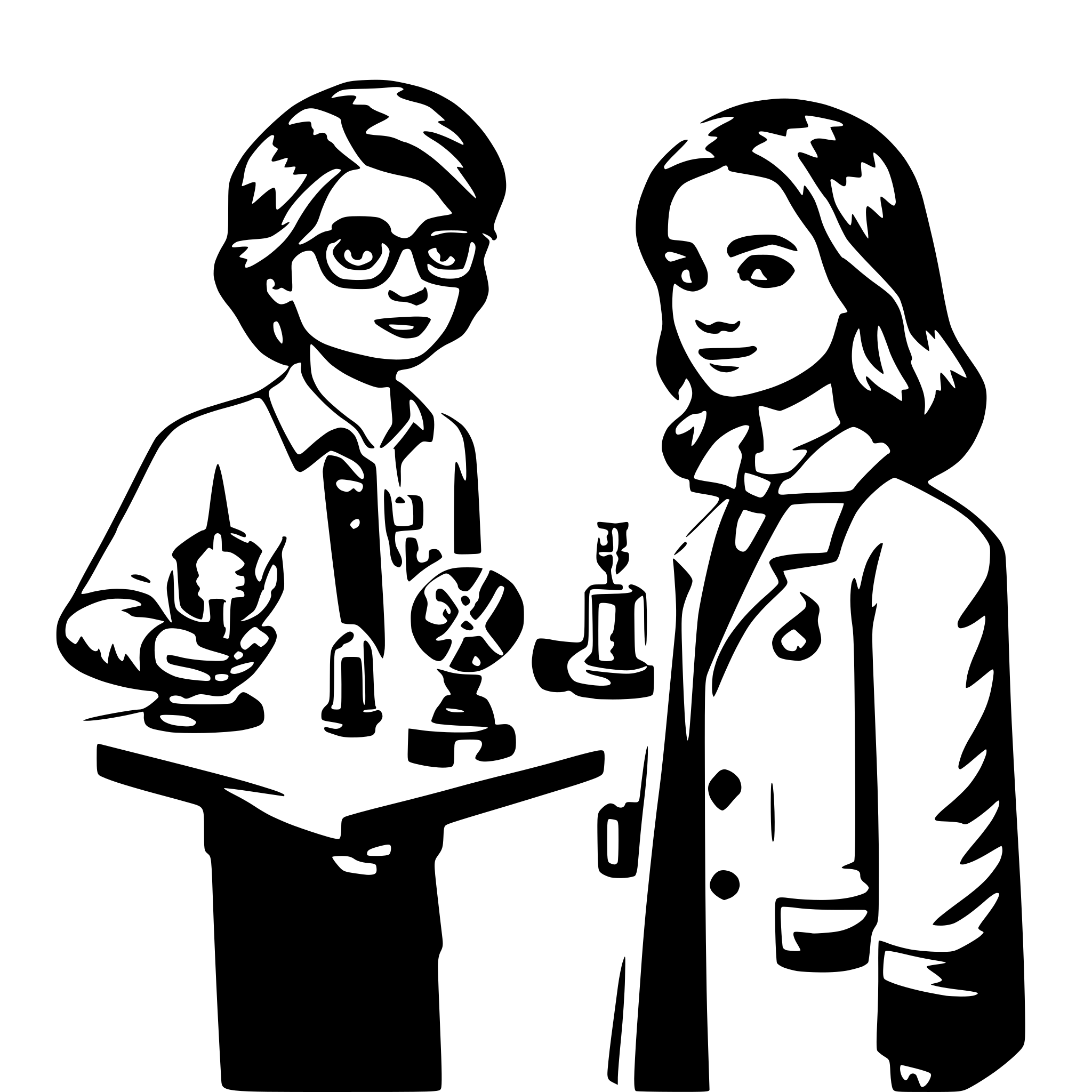 AI-generated SVG of a young science innovators