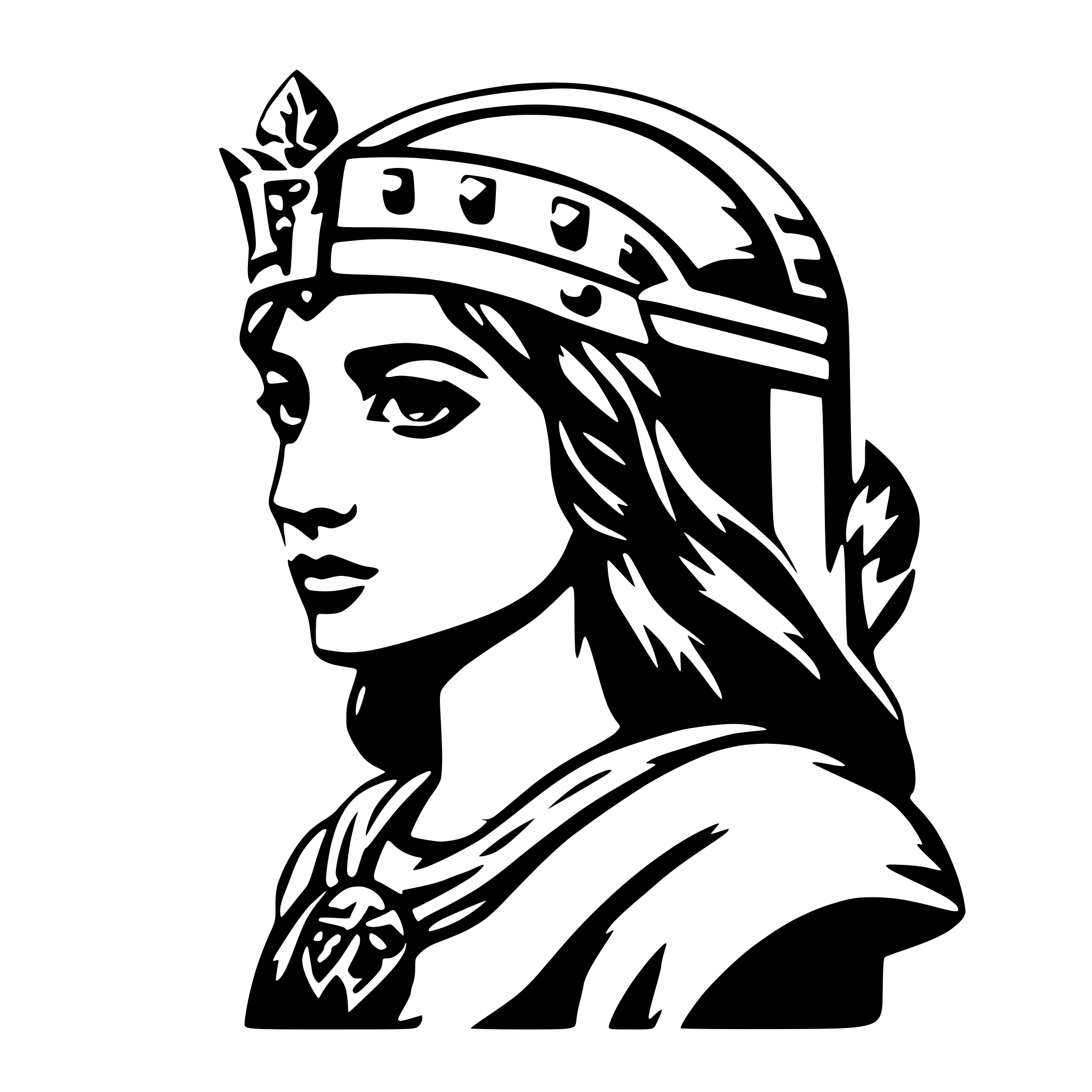 AI-generated SVG of a Athena