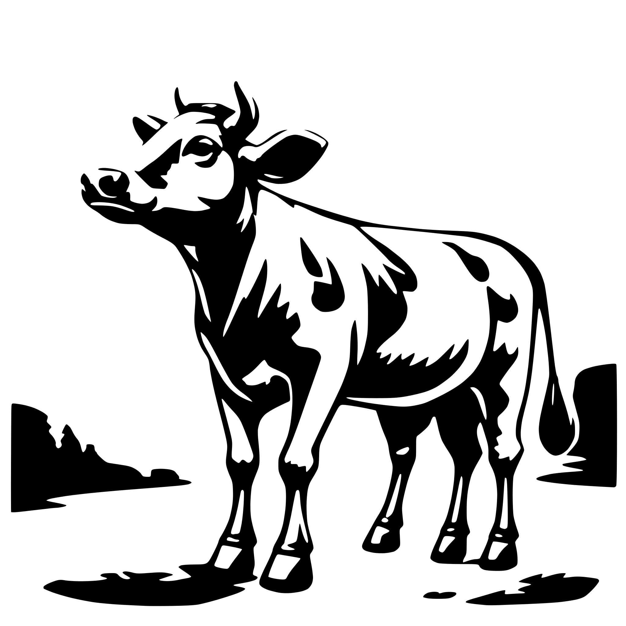 AI-generated SVG of 'russian style cow'