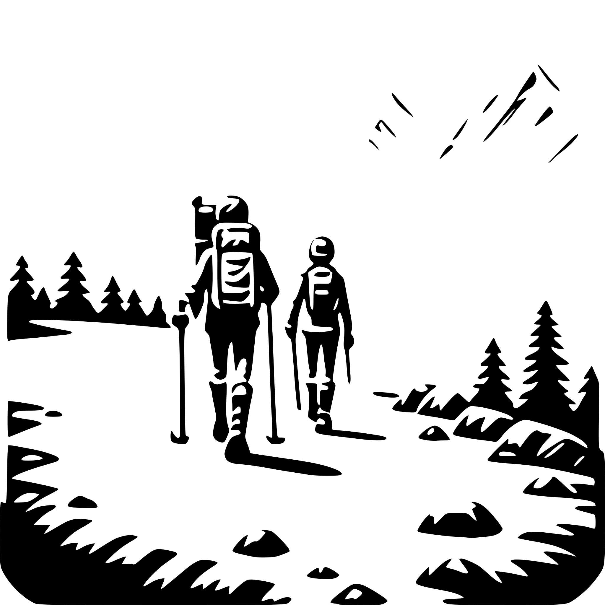 AI-generated SVG of a glacier hiking adventure