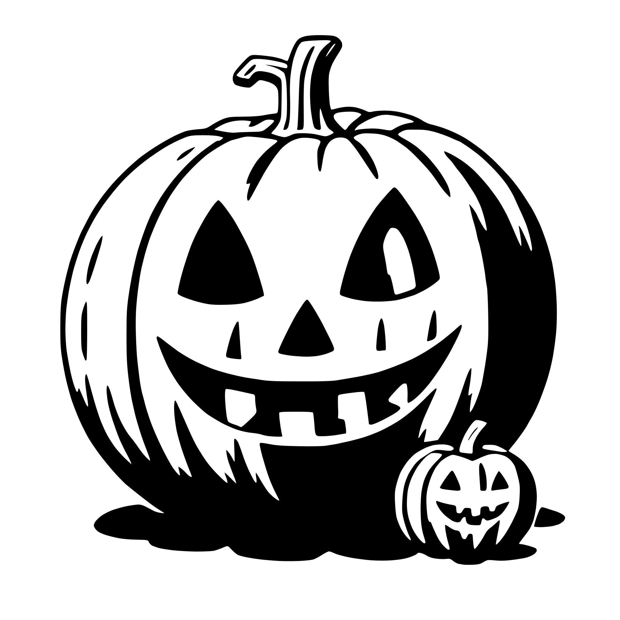 AI-generated SVG of 'jack-o'-lantern'