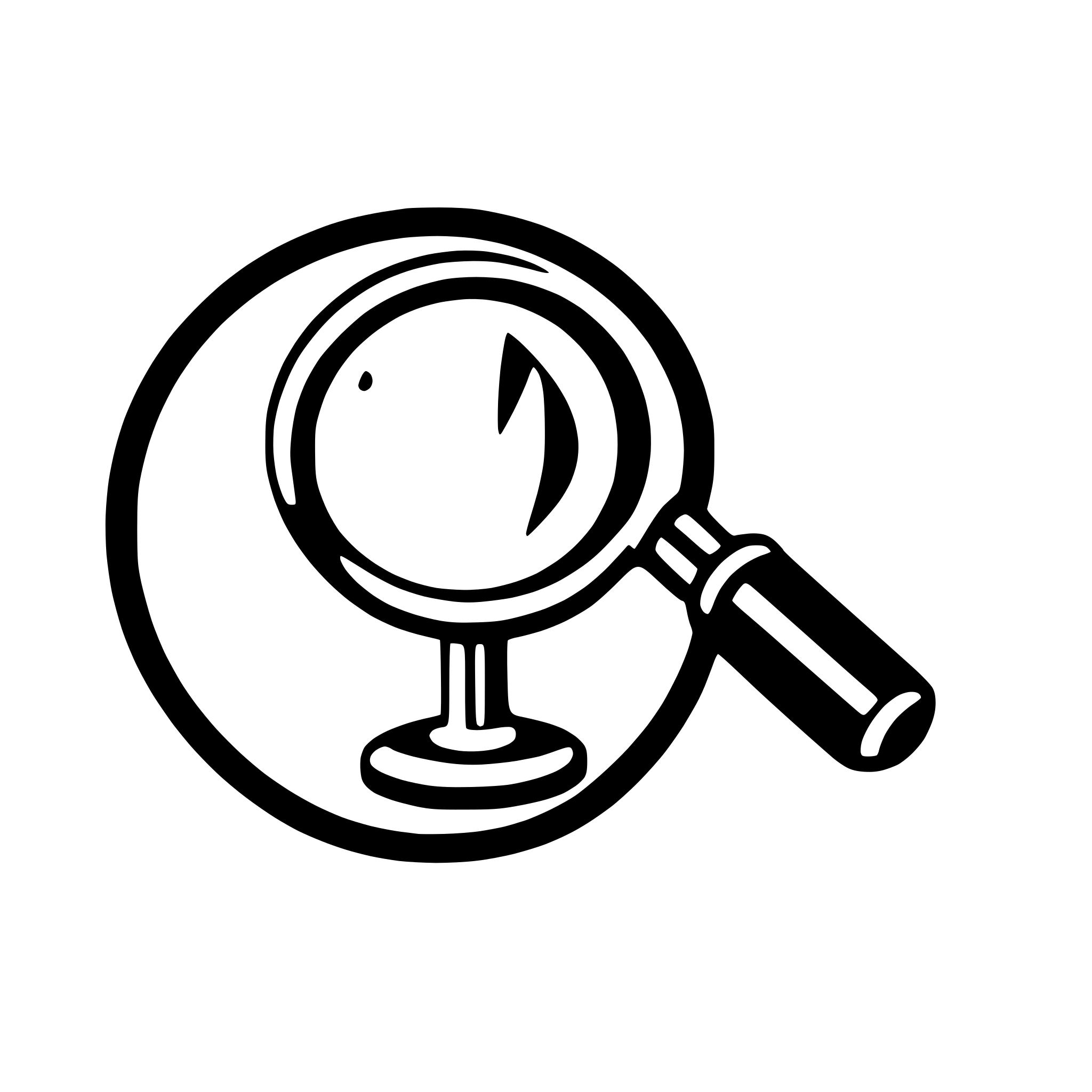 AI-generated SVG of 'globe with magnifying glass'