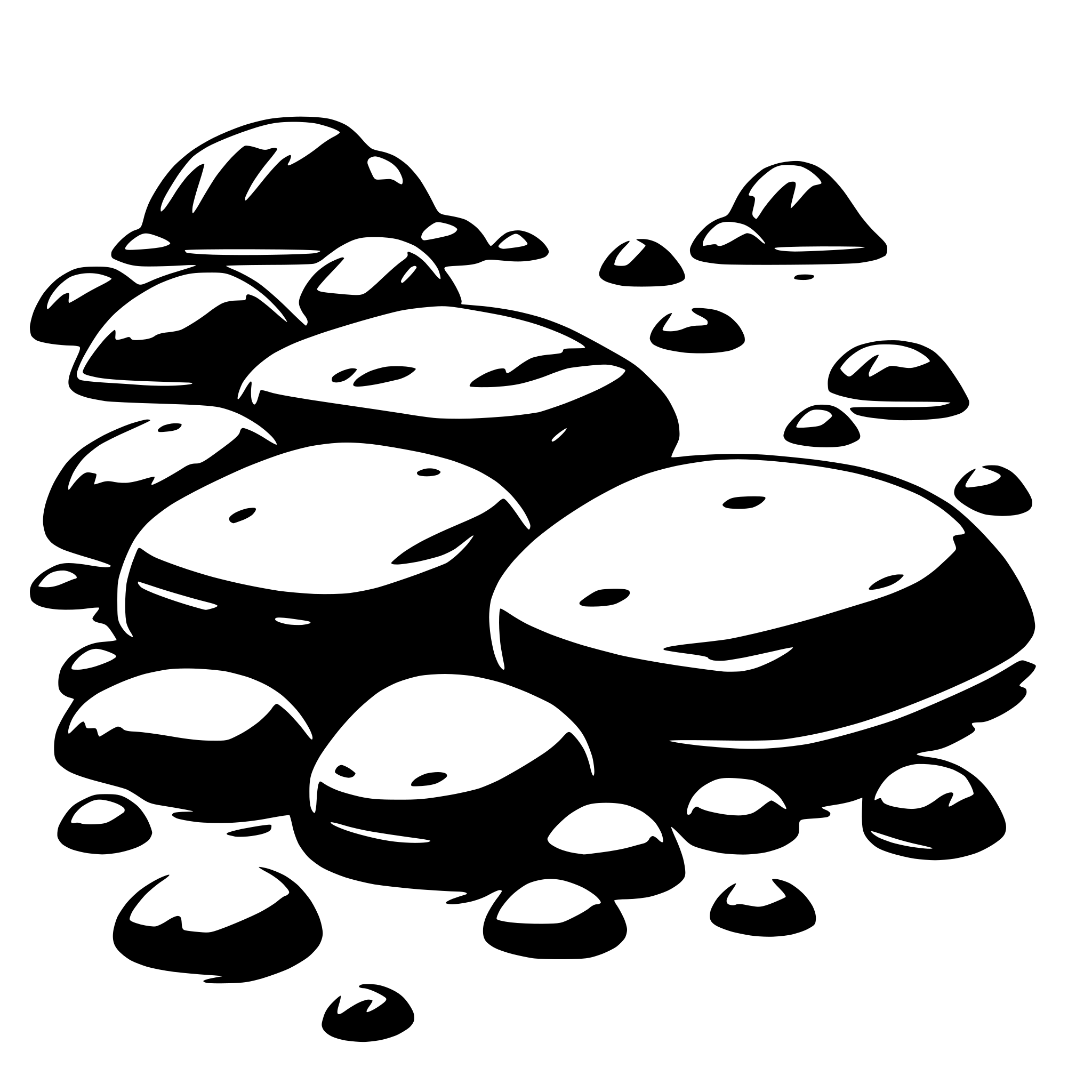AI-generated SVG of a river stones