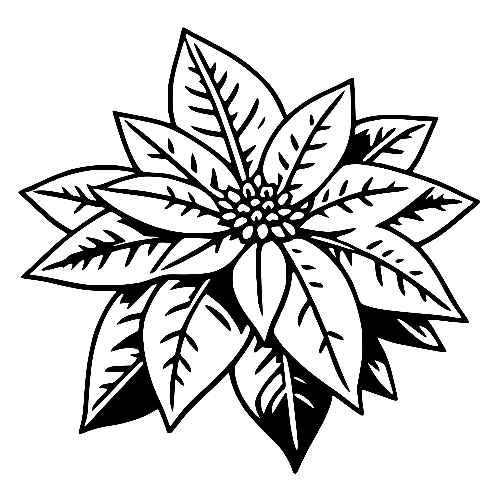 AI-generated SVG of a poinsettia