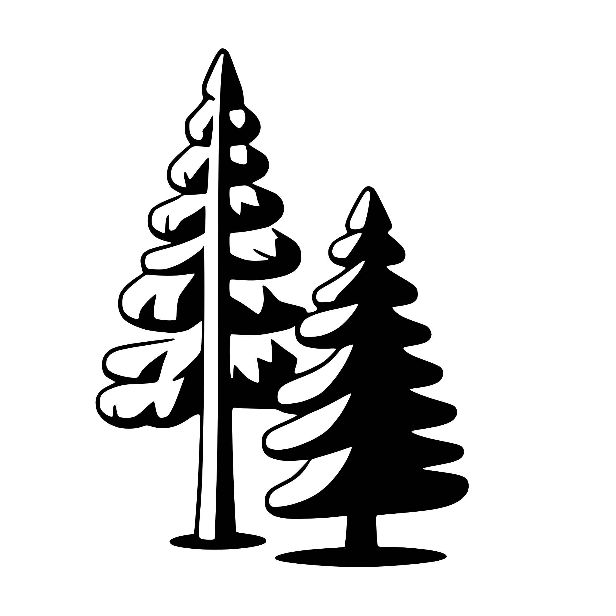 AI-generated SVG of a a pine tree