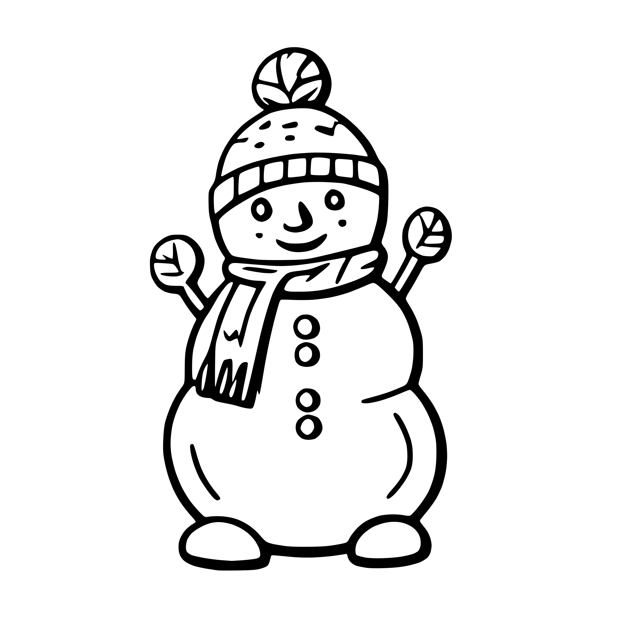 AI-generated SVG of 'snowman'