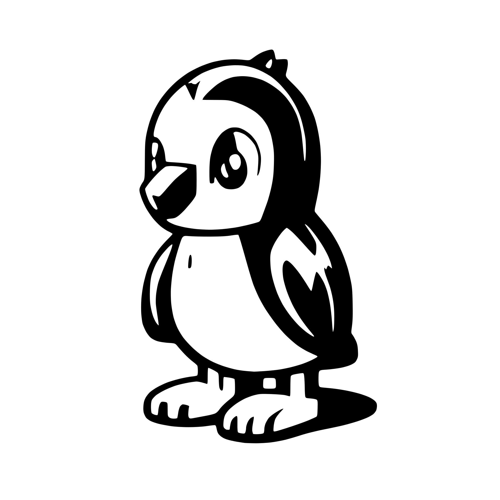AI-generated SVG of a simple cartoon penguin