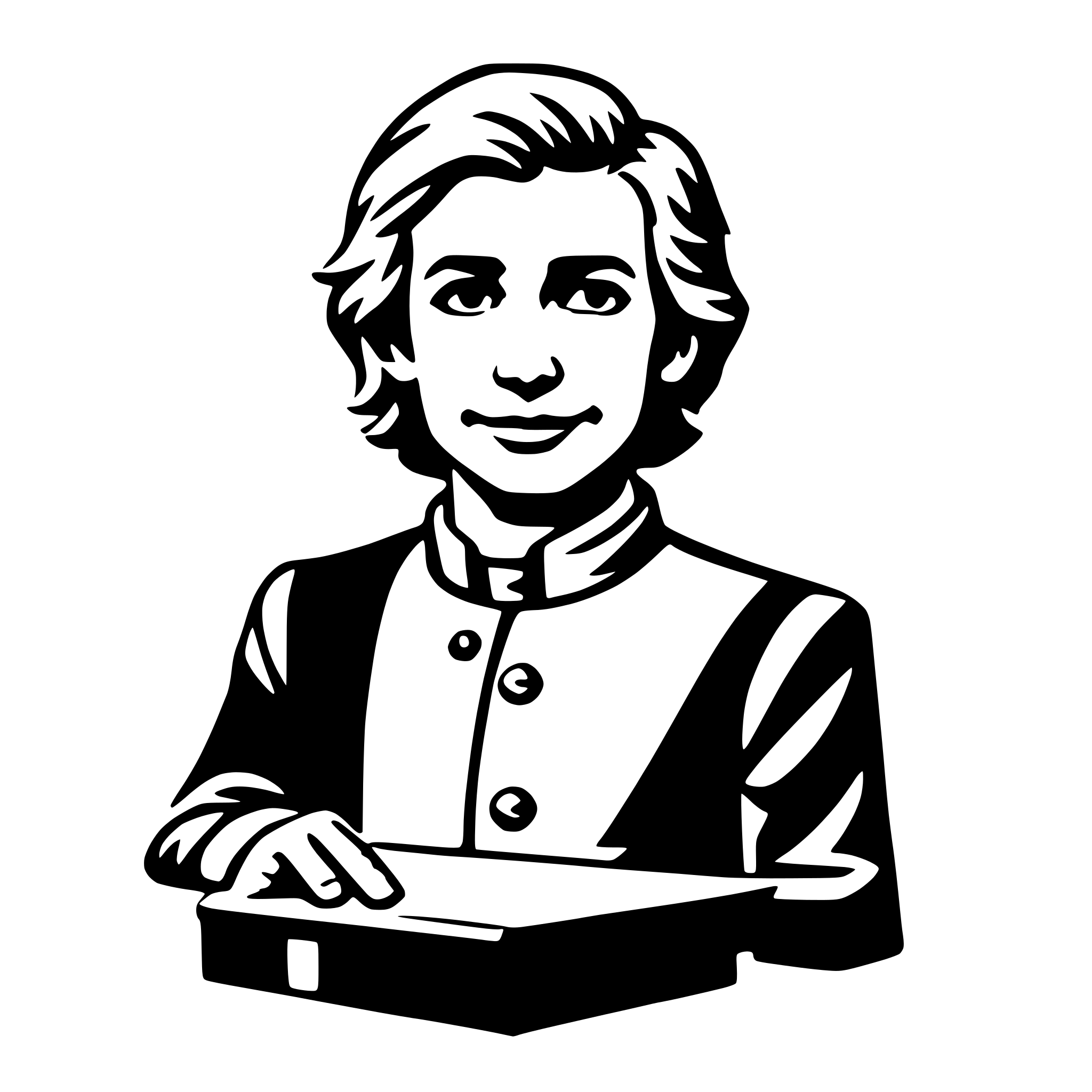AI-generated SVG of a physicist