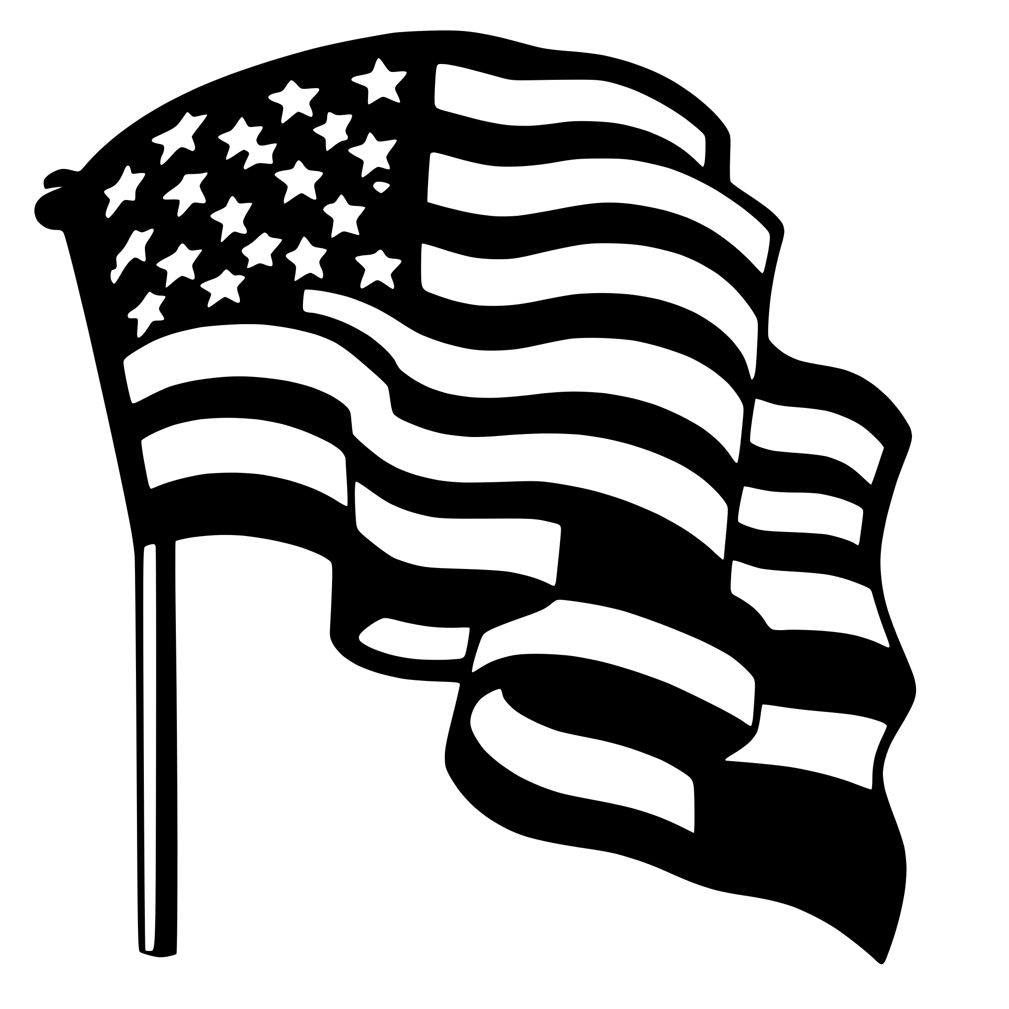 AI-generated SVG of a american flag