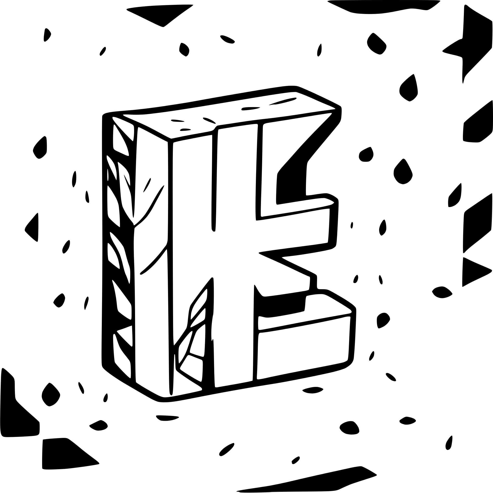 AI-generated SVG of 'square with block K letter in it'