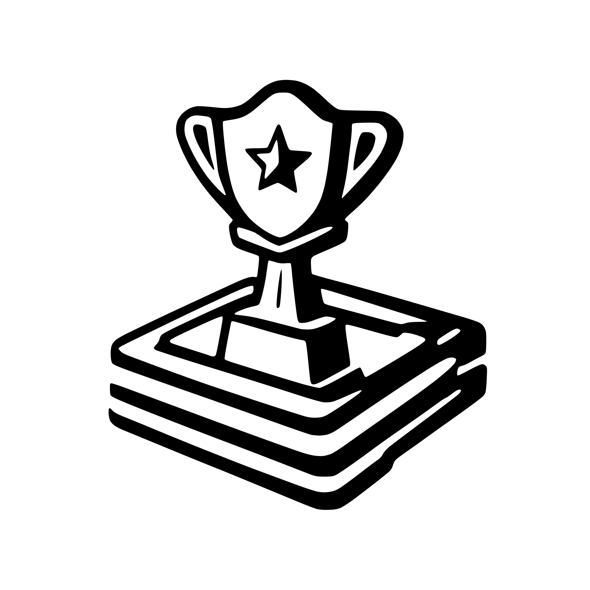 AI-generated SVG of a Rectangle icon of Trophy Road with dashed center lines, symbolizing progression. At the end, add a trophy, star, or chest as the final reward