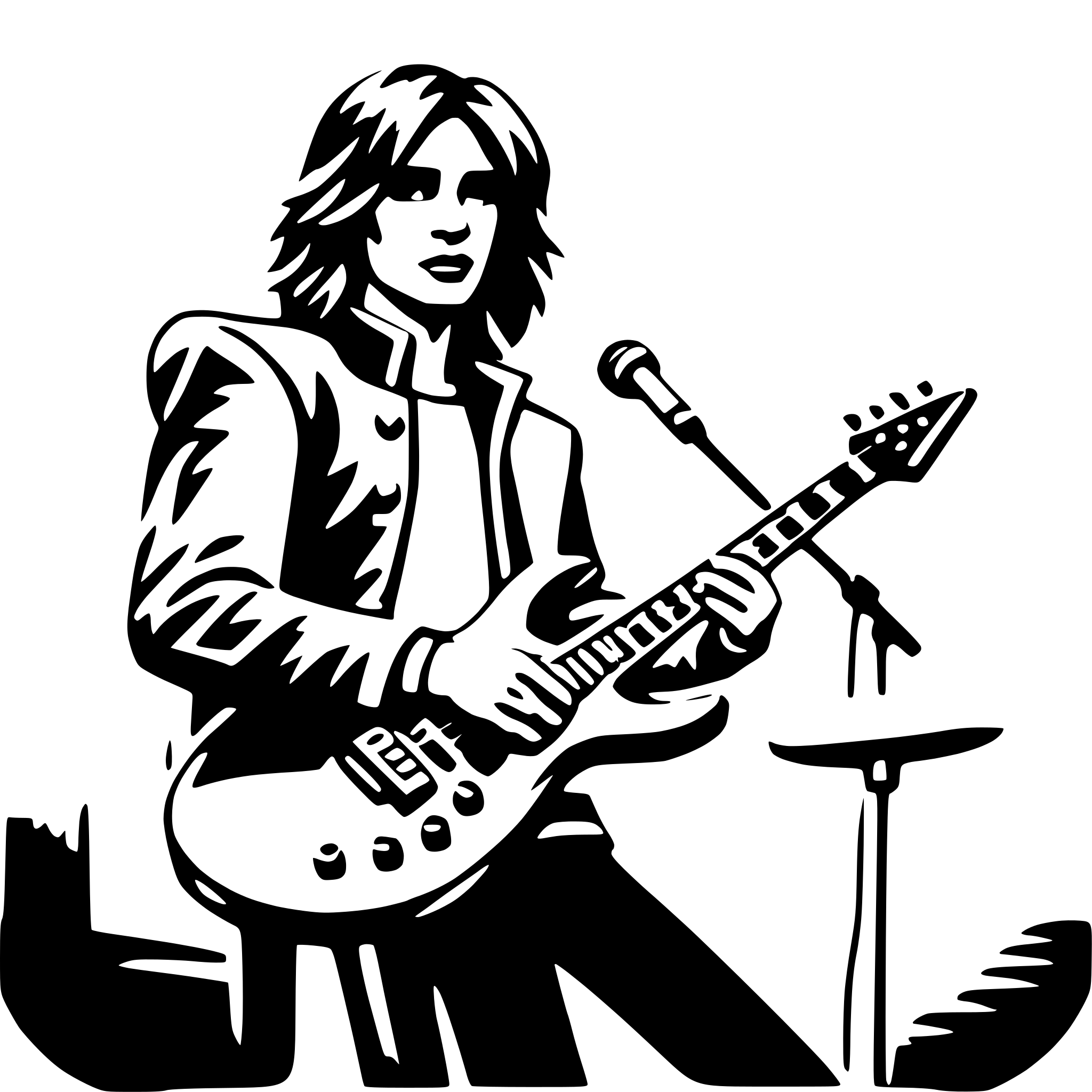 AI-generated SVG of 'rock band concert'