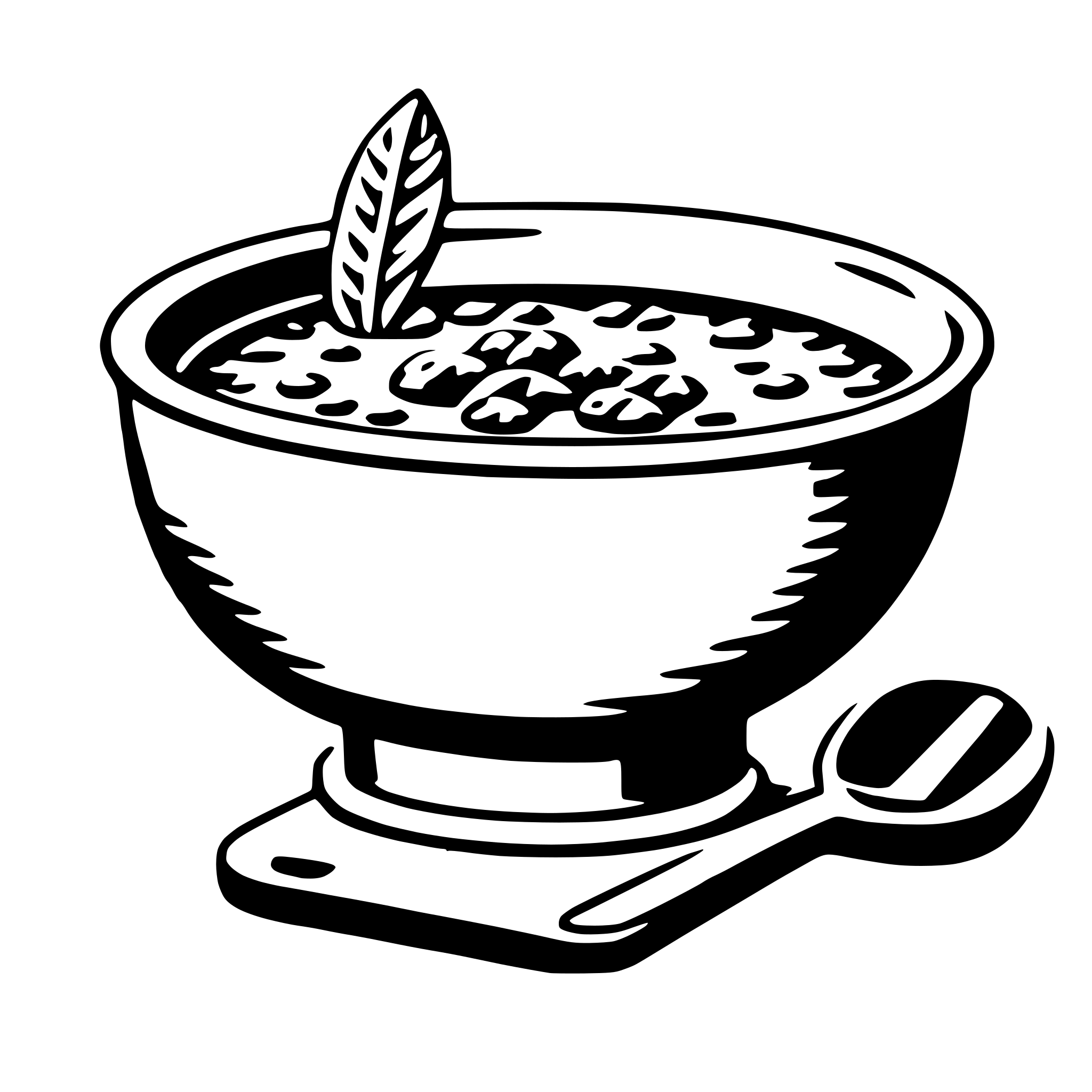 AI-generated SVG of 'soup'