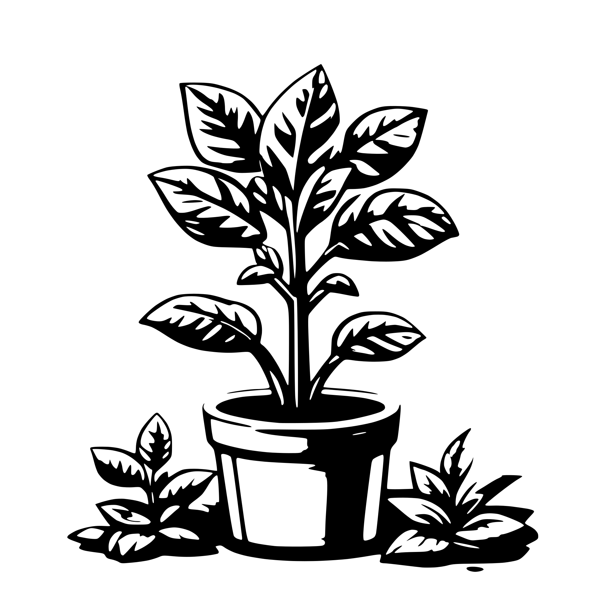 AI-generated SVG of a I need to illustrate all of the aboveground parts of a plant