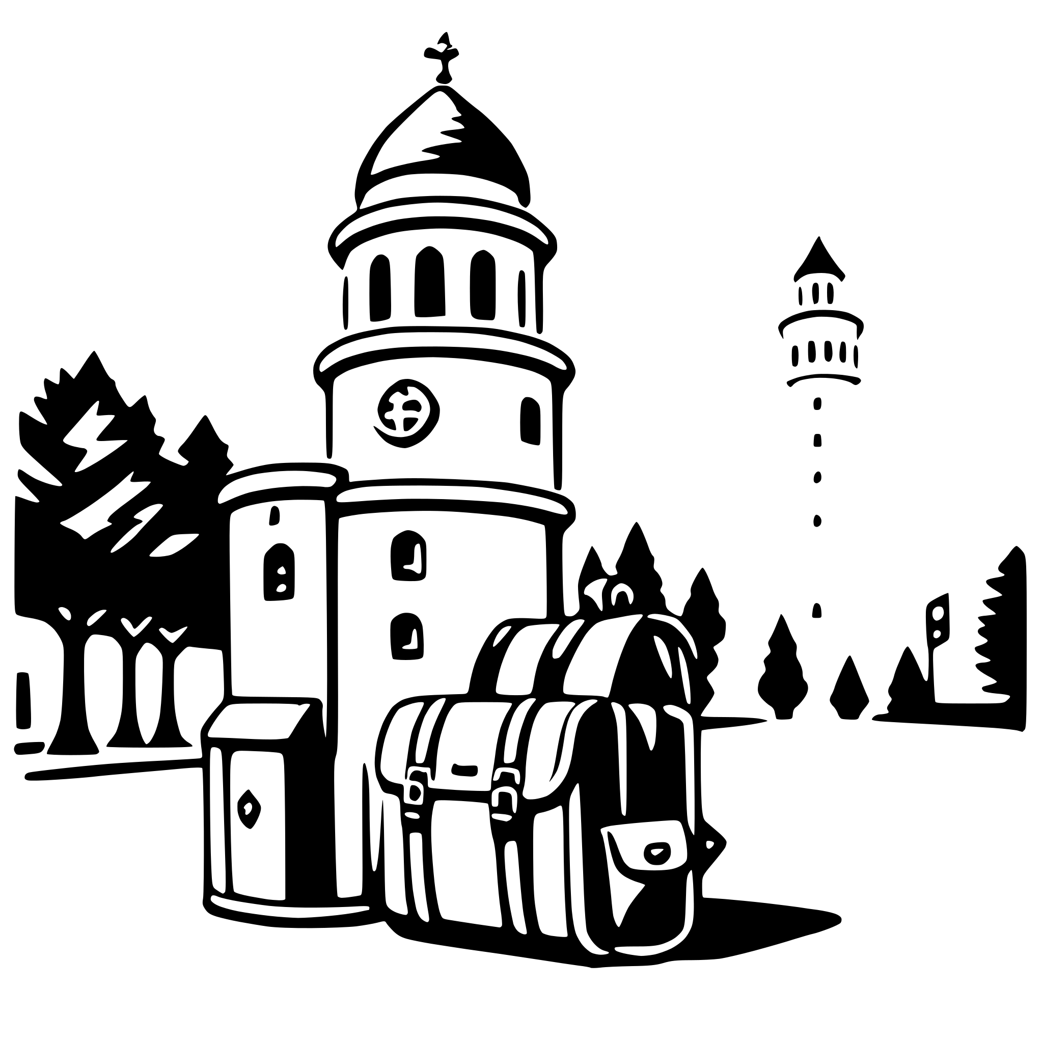 AI-generated SVG of a backpacking europe