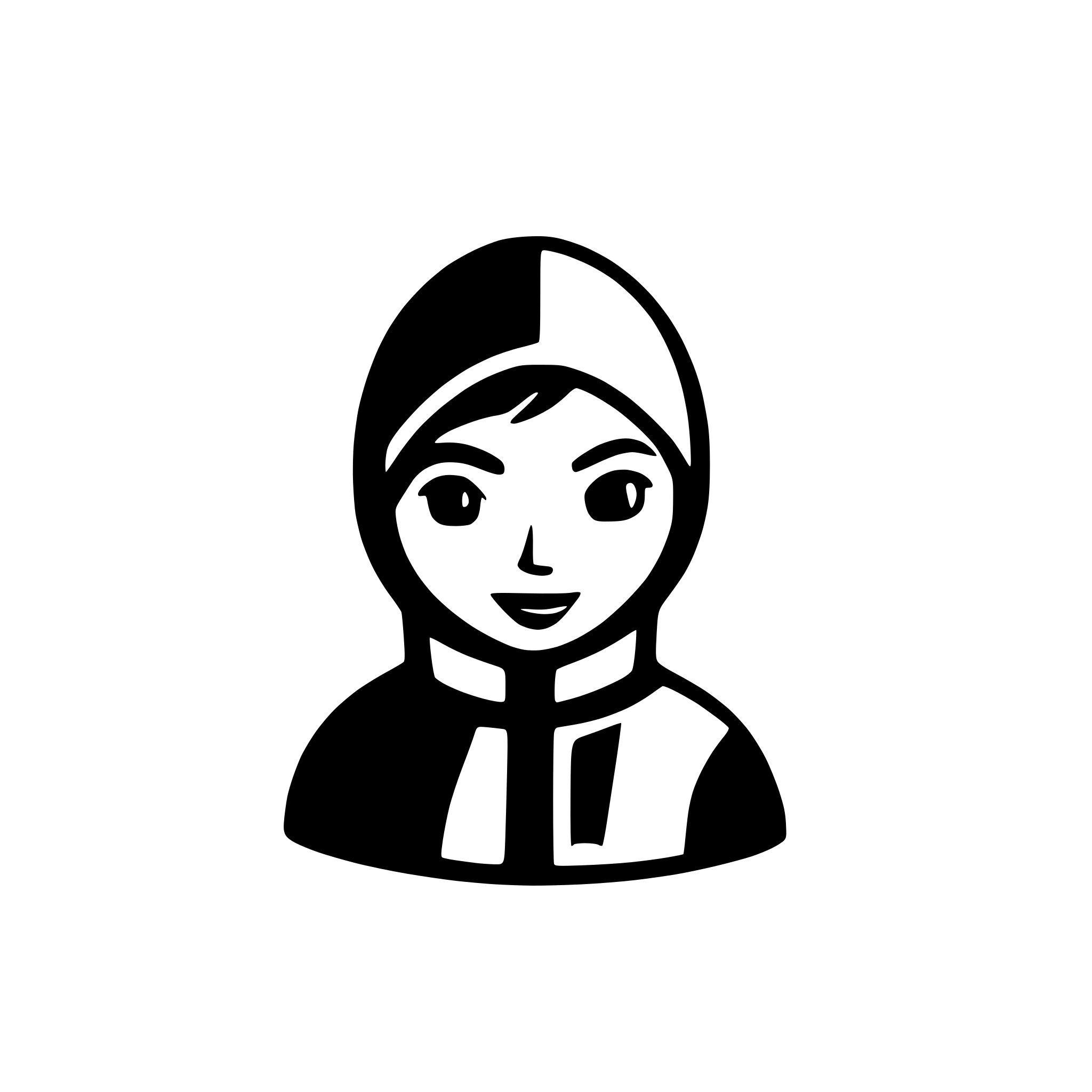 AI-generated SVG of a hood with question mark in the middle