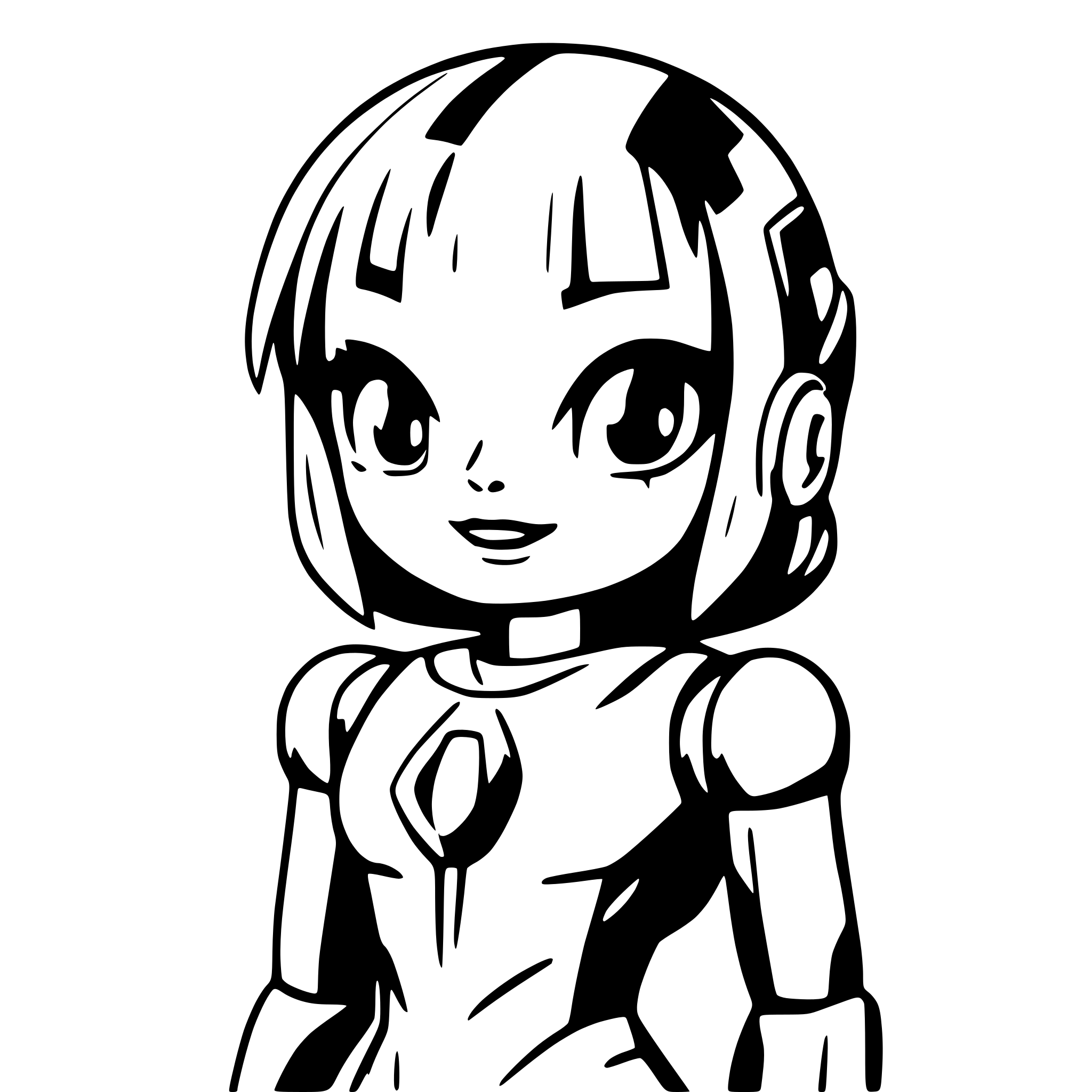 AI-generated SVG of 'AI Robot Girl'