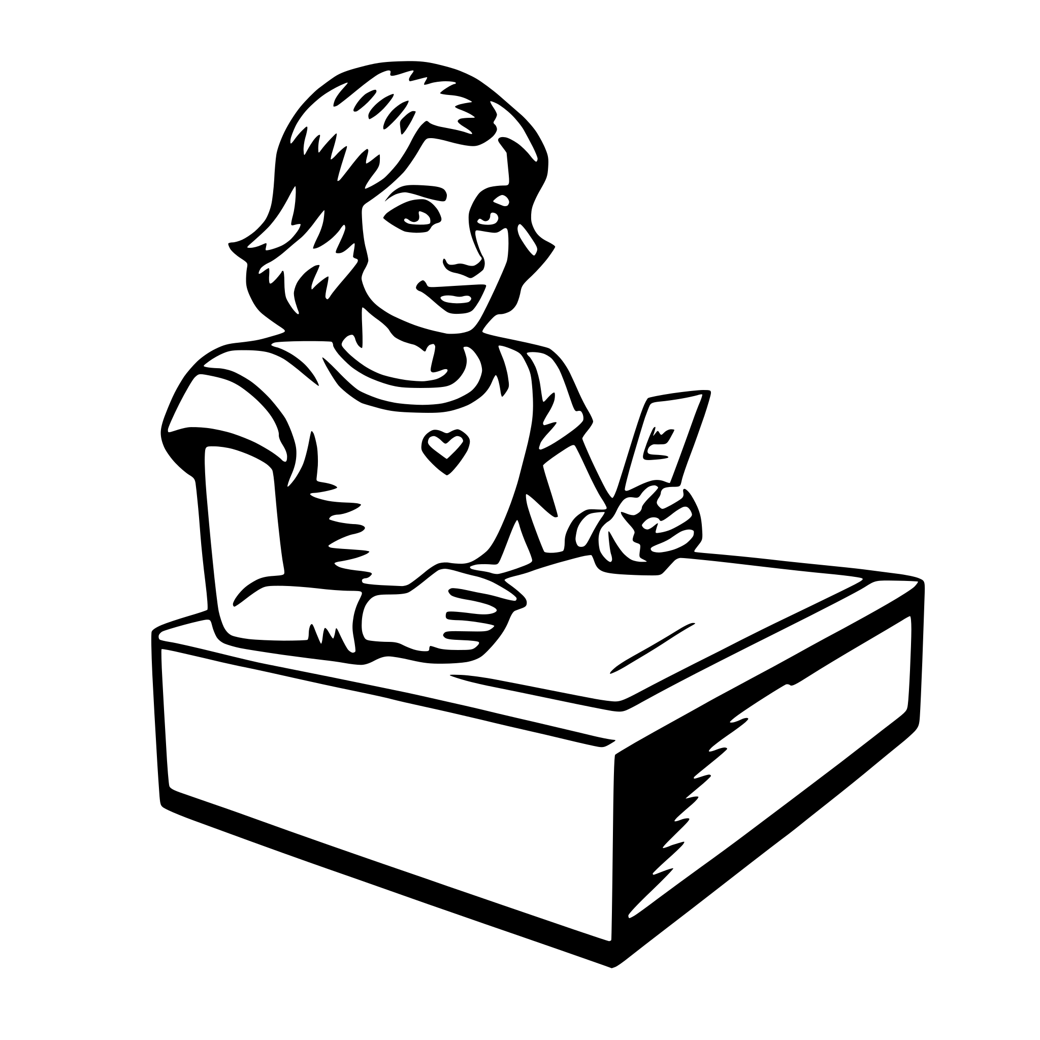 AI-generated SVG of 'love letters'