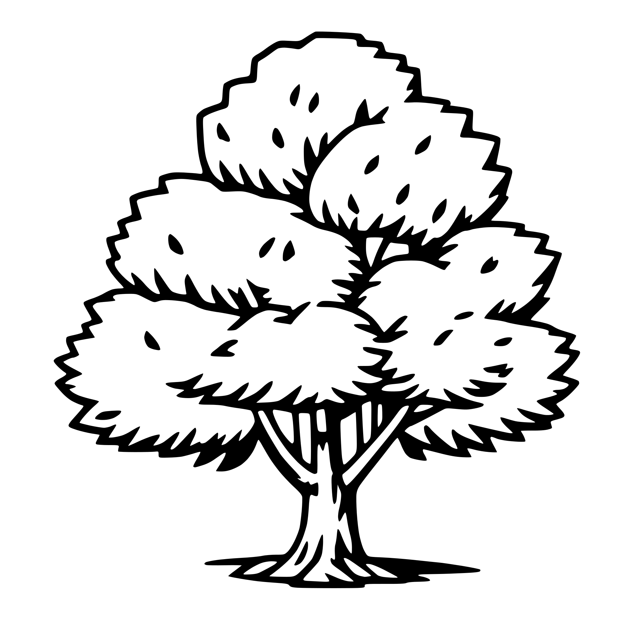 AI-generated SVG of a willow tree