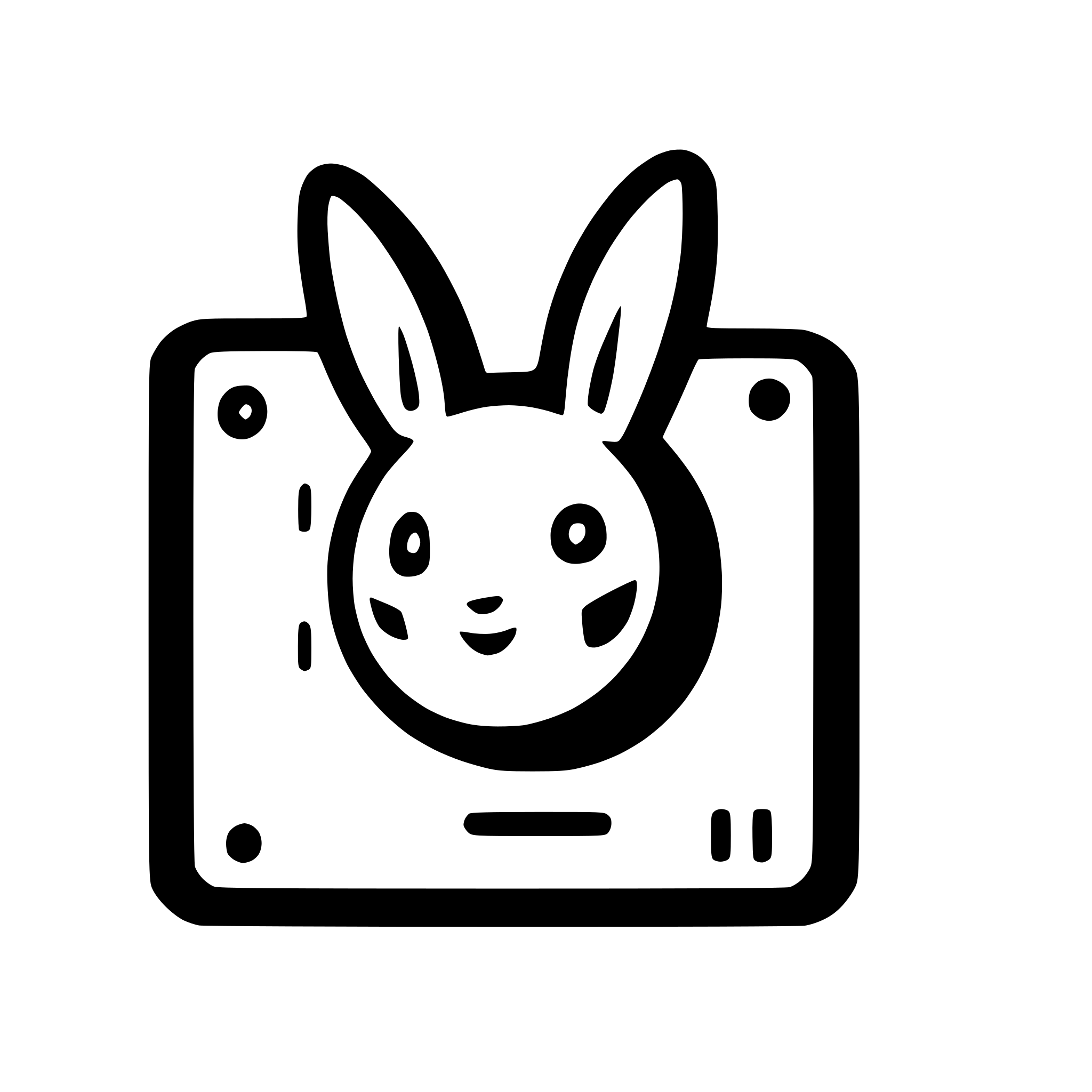 AI-generated SVG of a Generate me a png file. The idea is a rabbit and a storage drive, it should be a square icon (500x500px), no border, it should be abstract, no rabbit face detail.