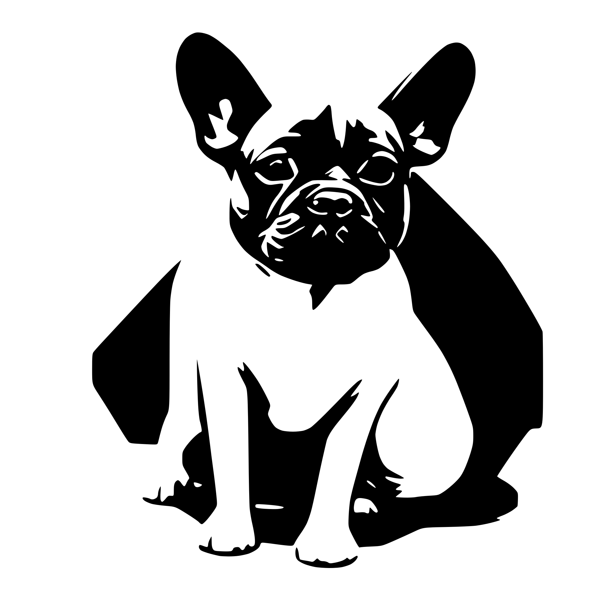 AI-generated SVG of 'French Bulldog low poly'