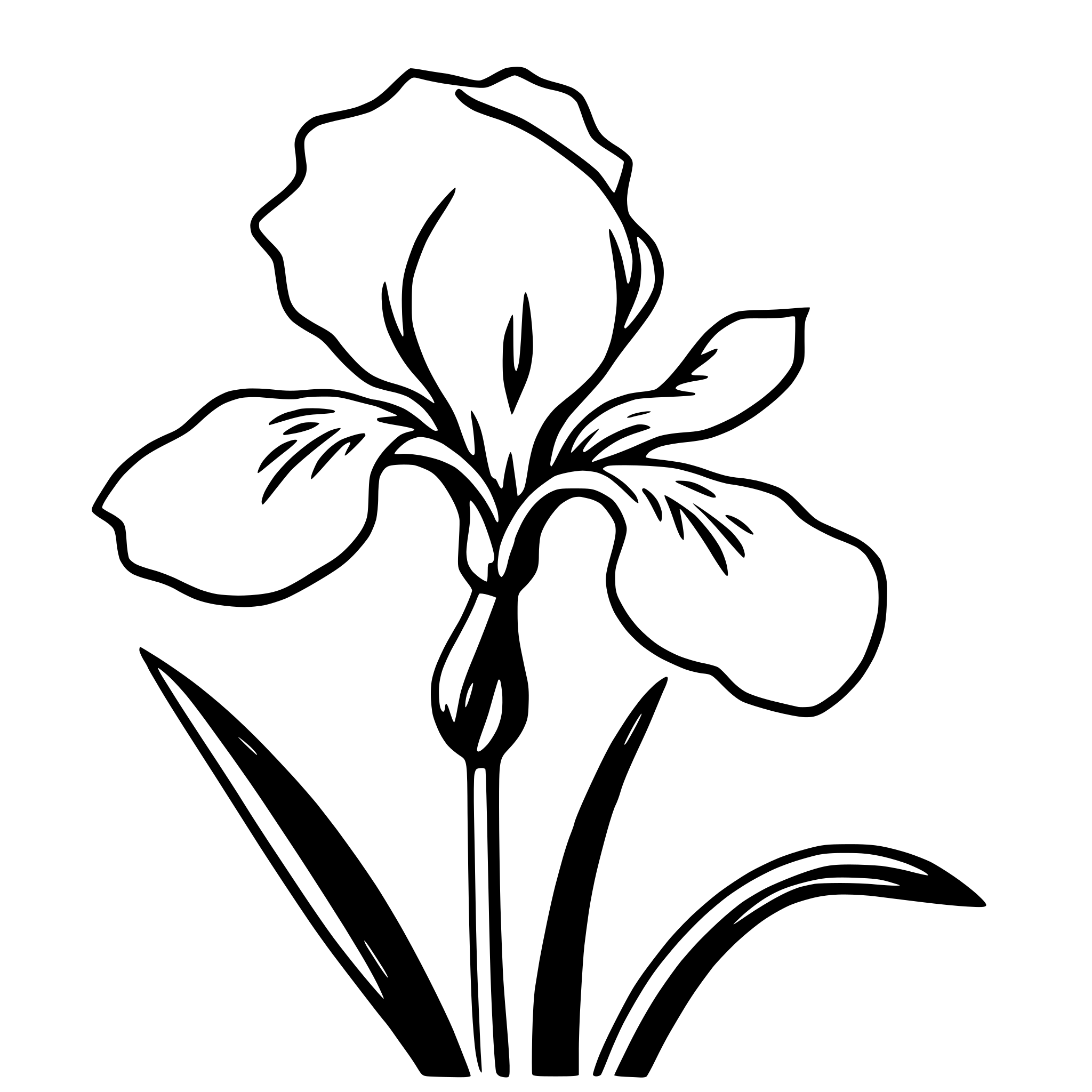 AI-generated SVG of a iris