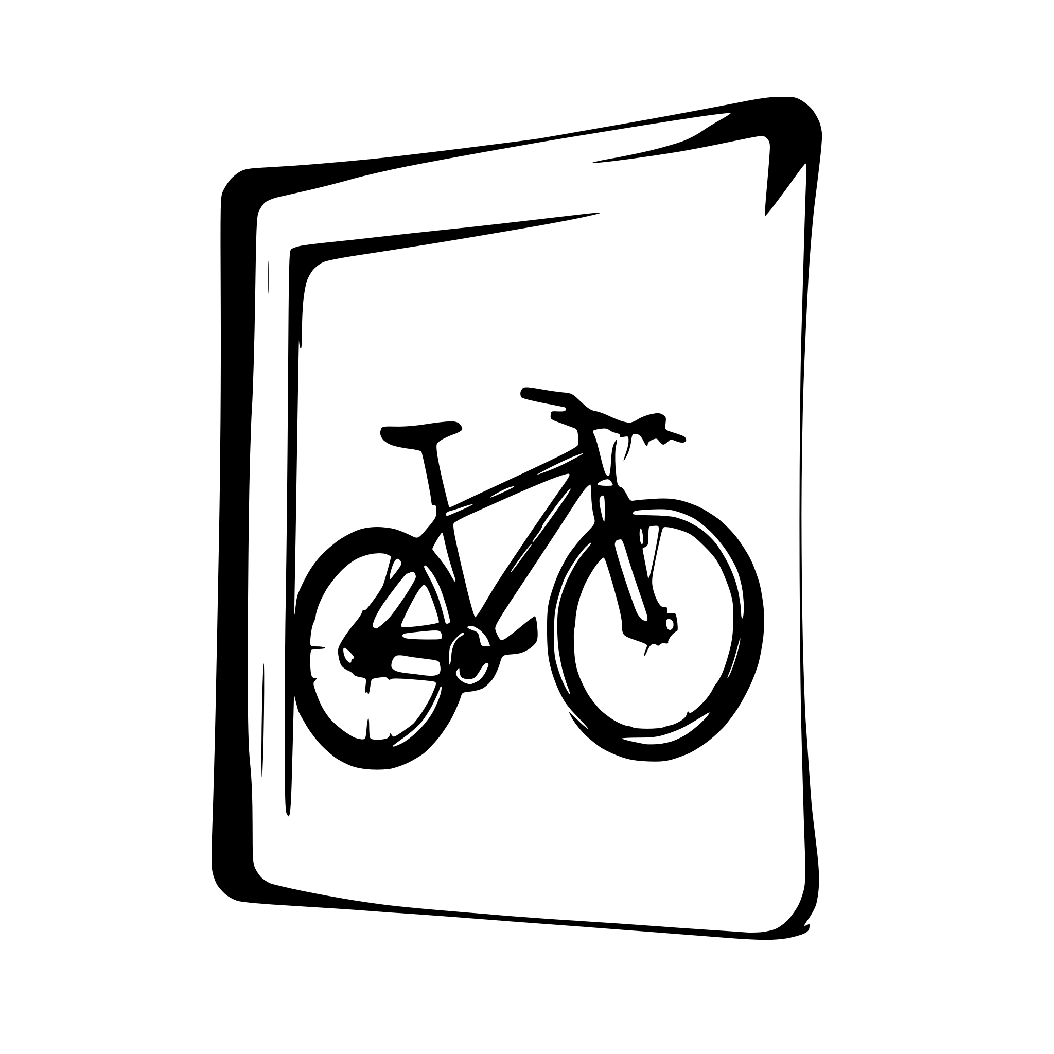 AI-generated SVG of a mountainbike sticking out of a picture frame