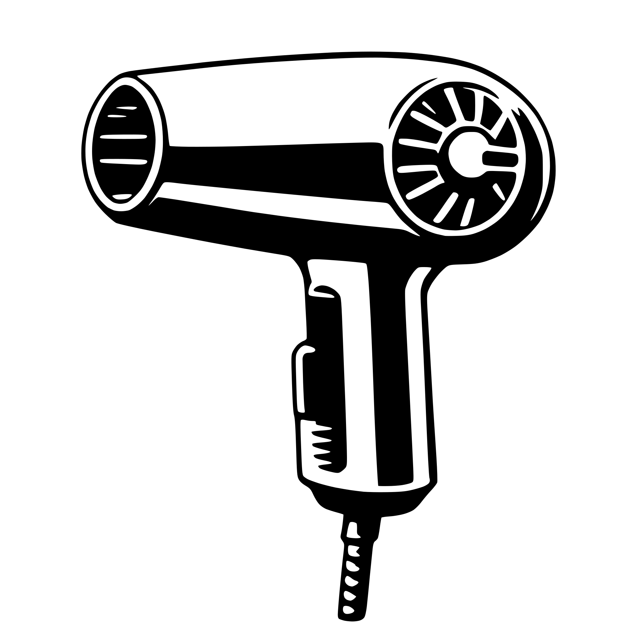 AI-generated SVG of a hair drier