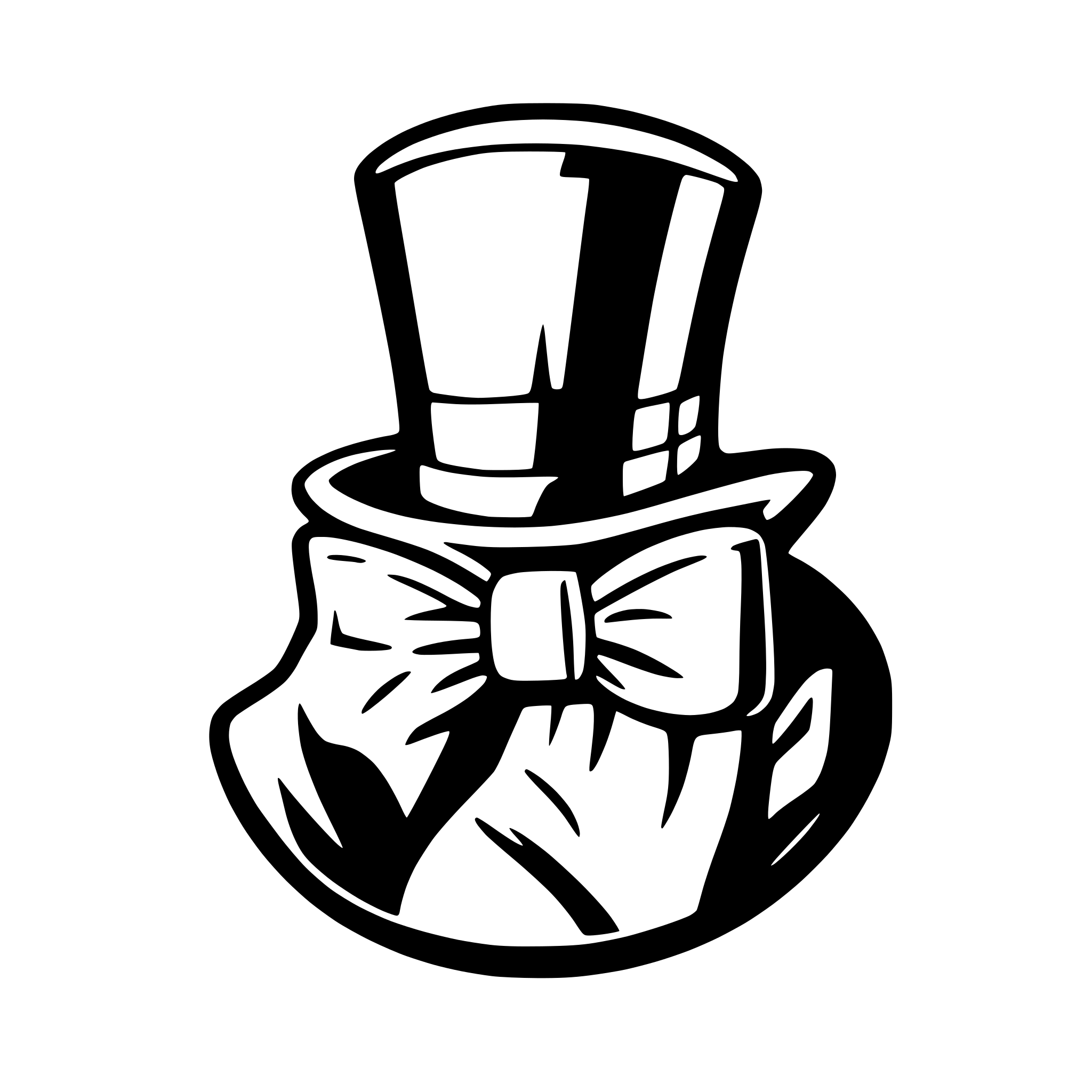 AI-generated SVG of a the hand that removes the hat and bow tie