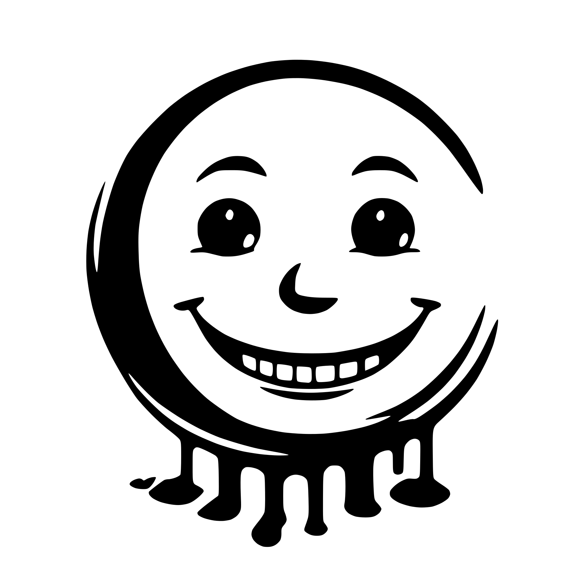 AI-generated SVG of a Smile moon