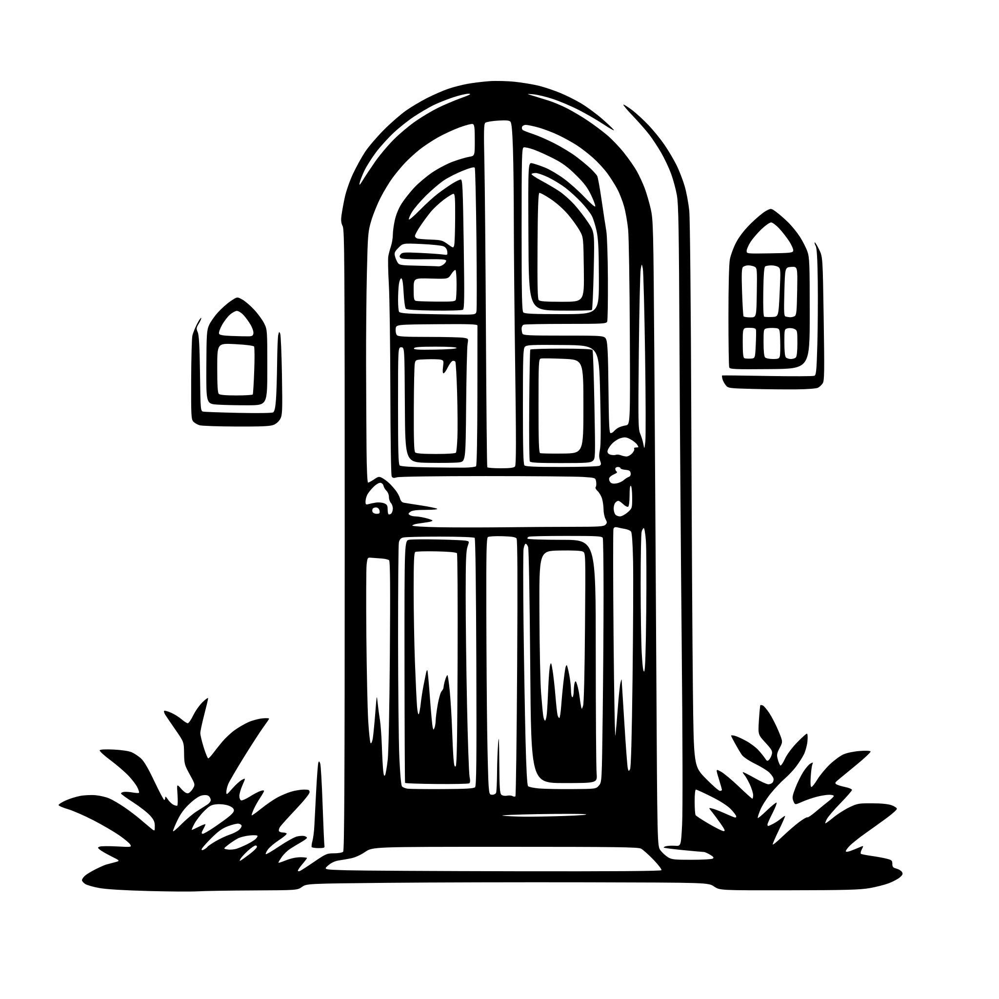AI-generated SVG of 'wooden door'