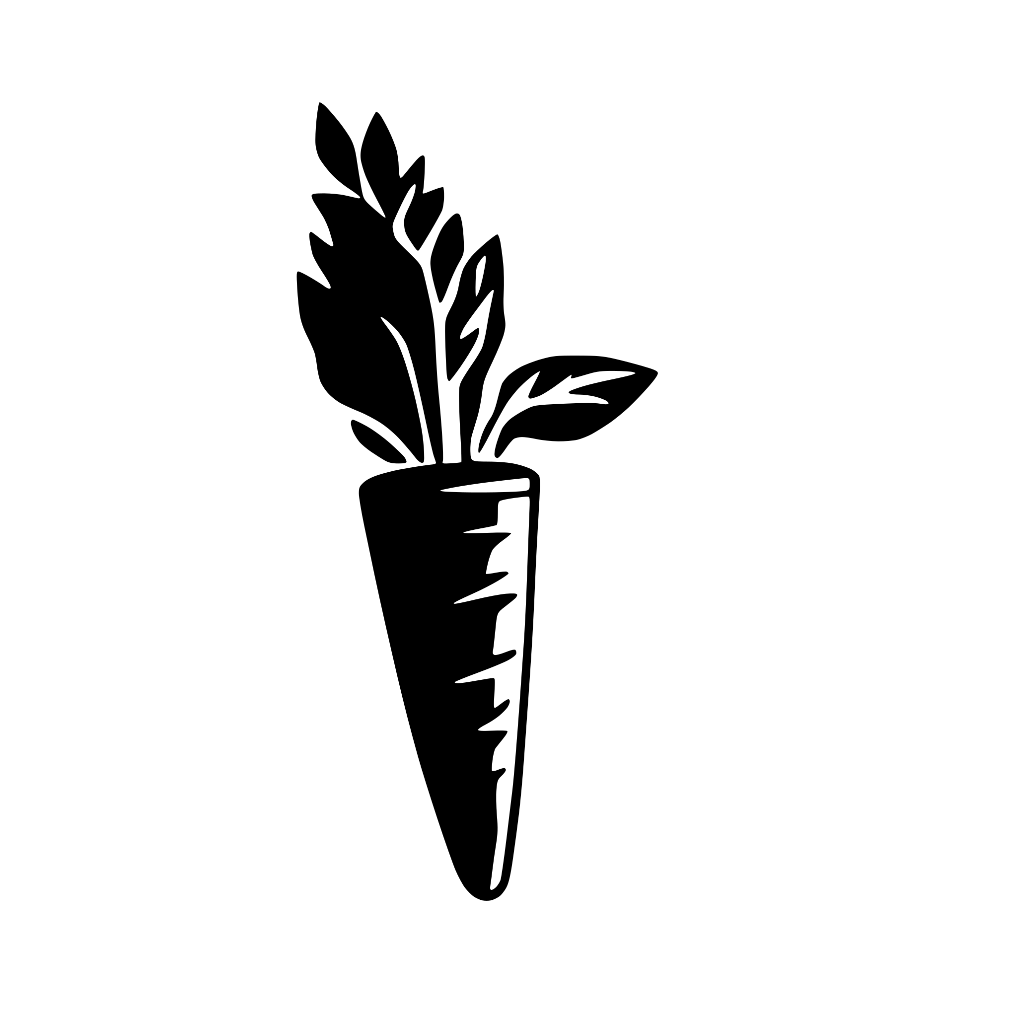 AI-generated SVG of a a carrot