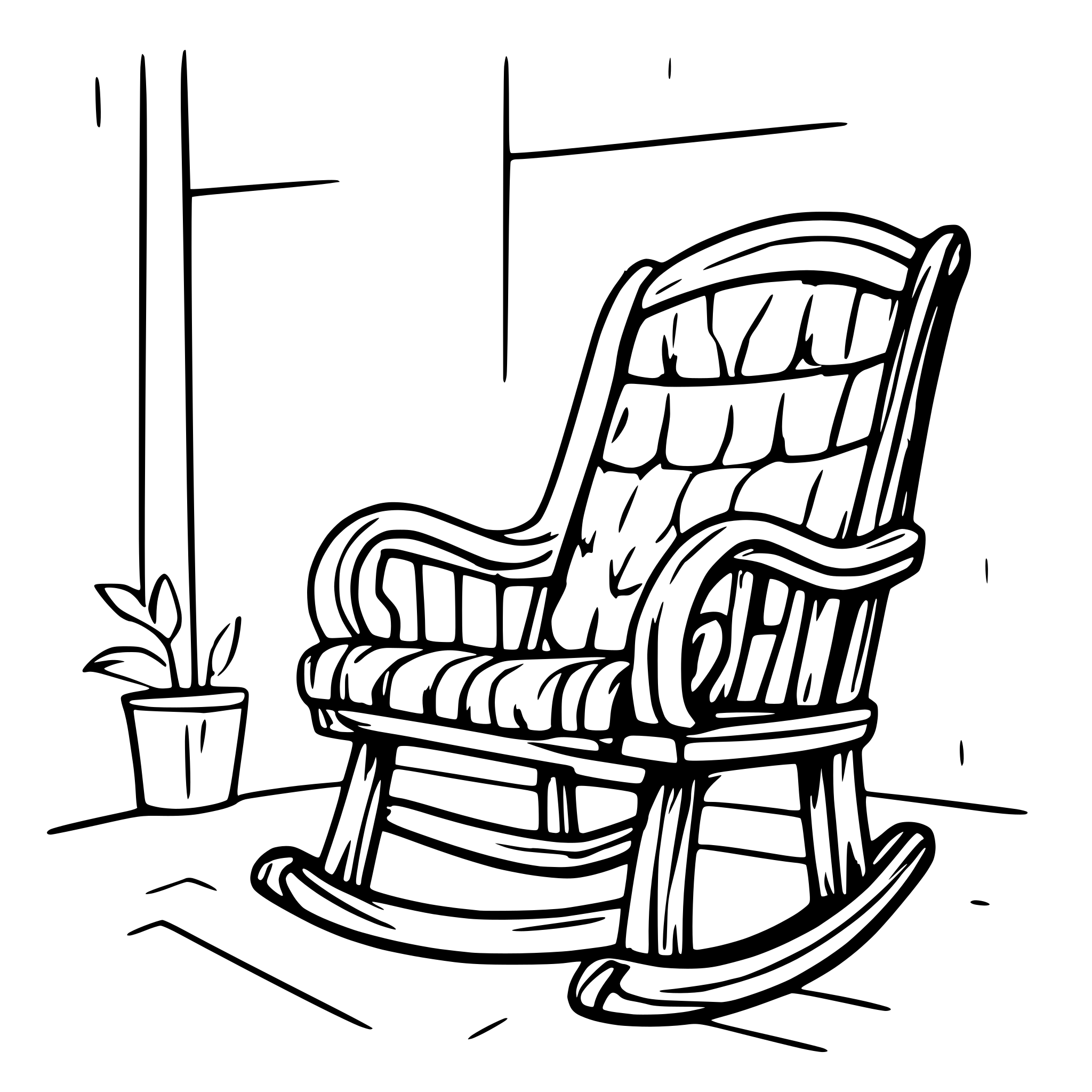 AI-generated SVG of 'Old Ladt in Rocking Chair'