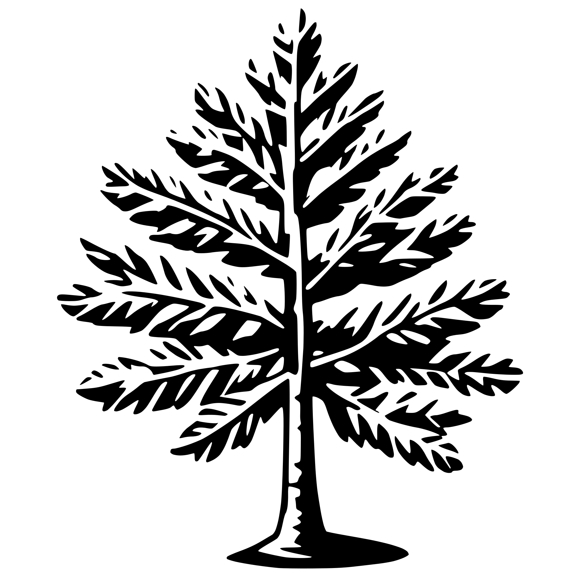 AI-generated SVG of 'Christmas tree branch'