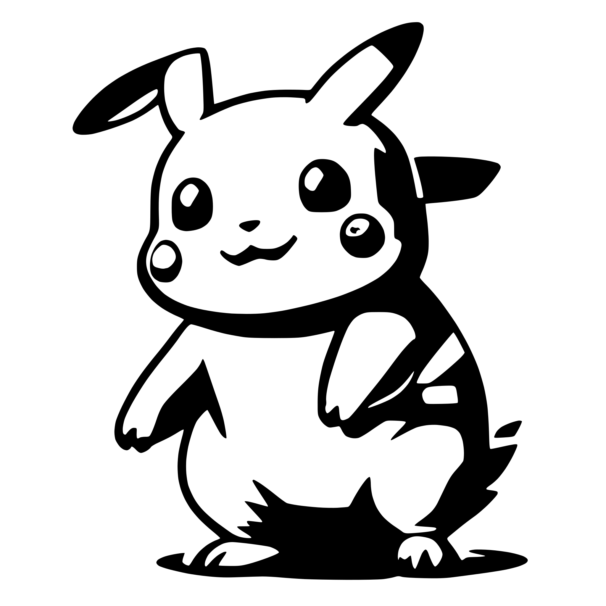 AI-generated SVG of a pikachu