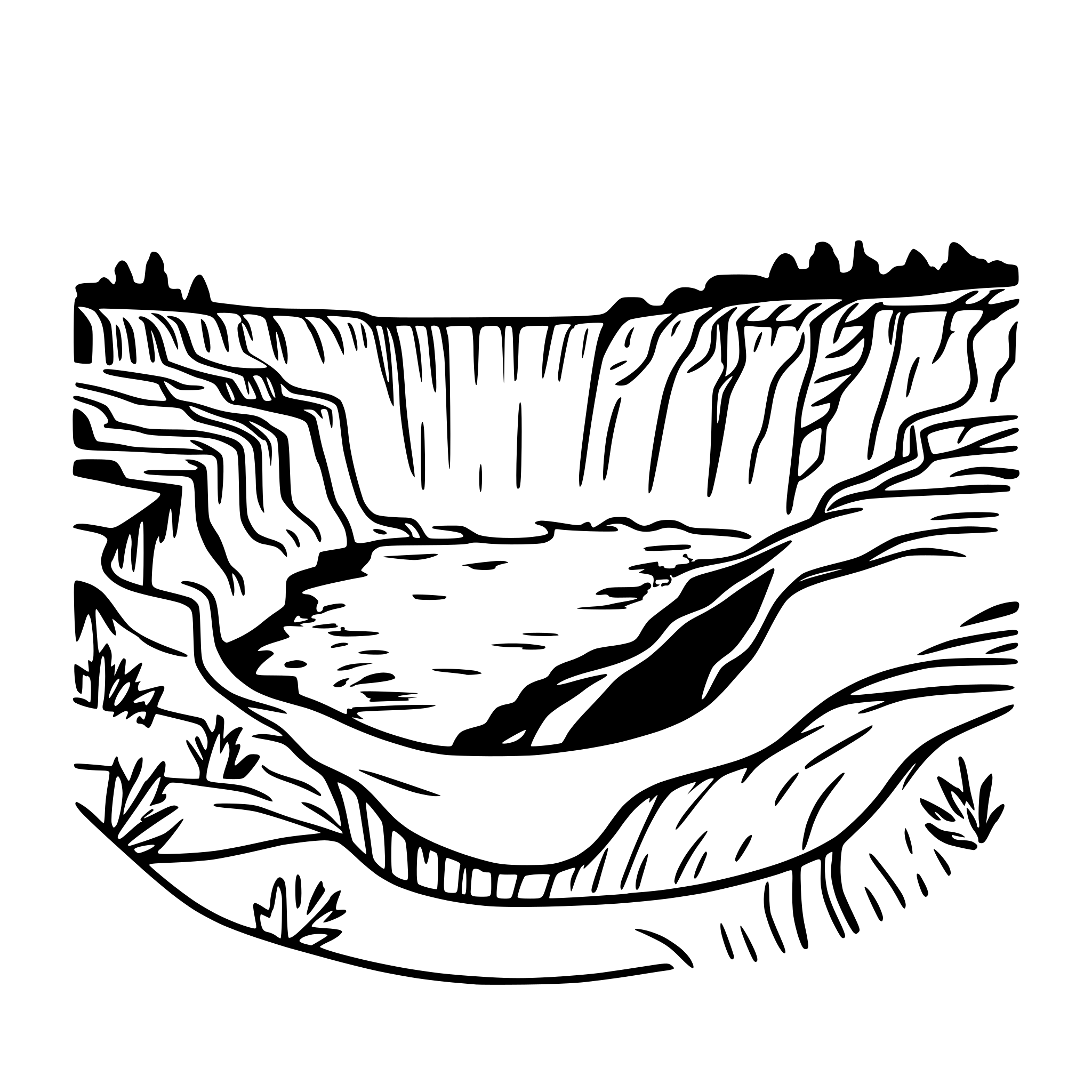 AI-generated SVG of a niagara falls