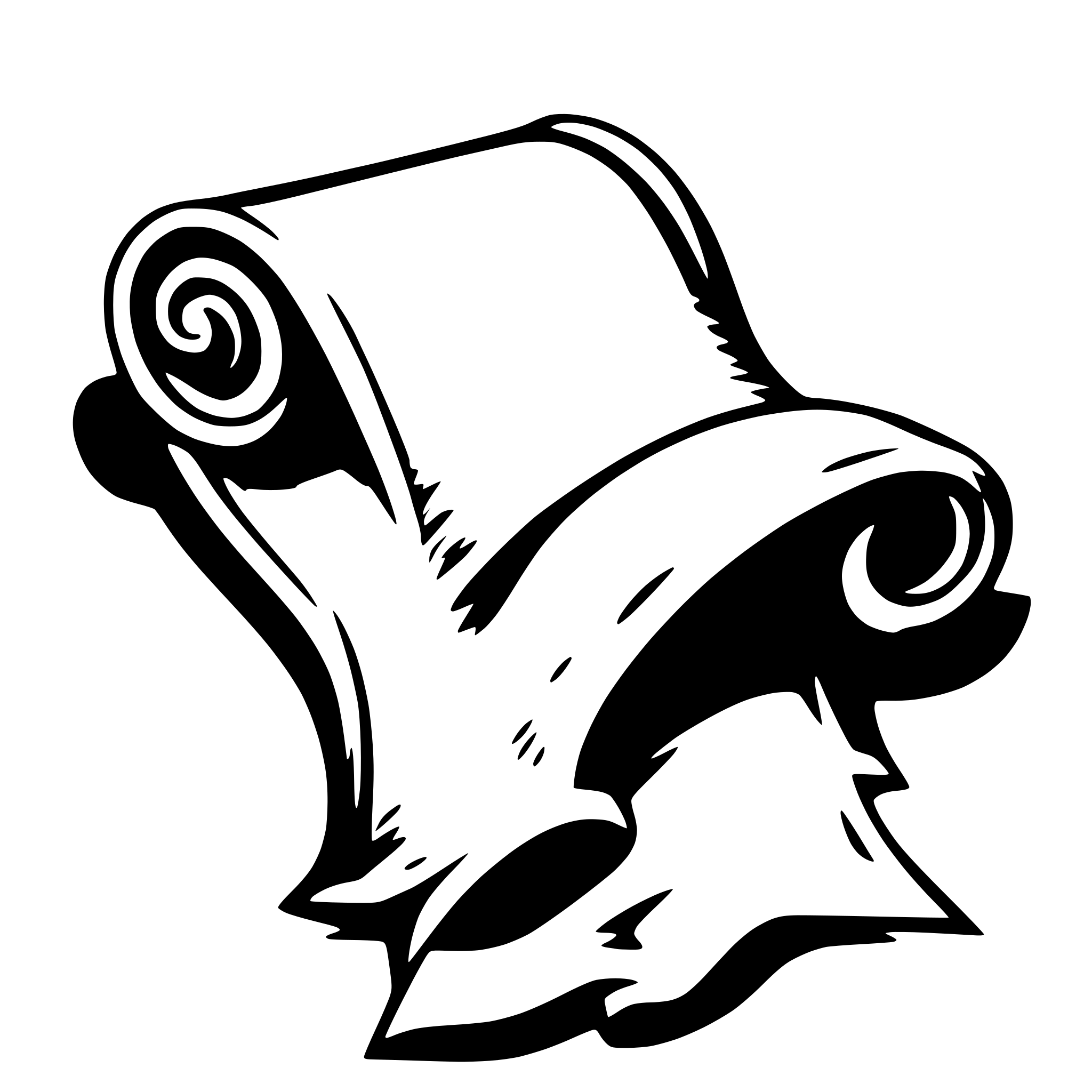 AI-generated SVG of 'a scroll partially open'