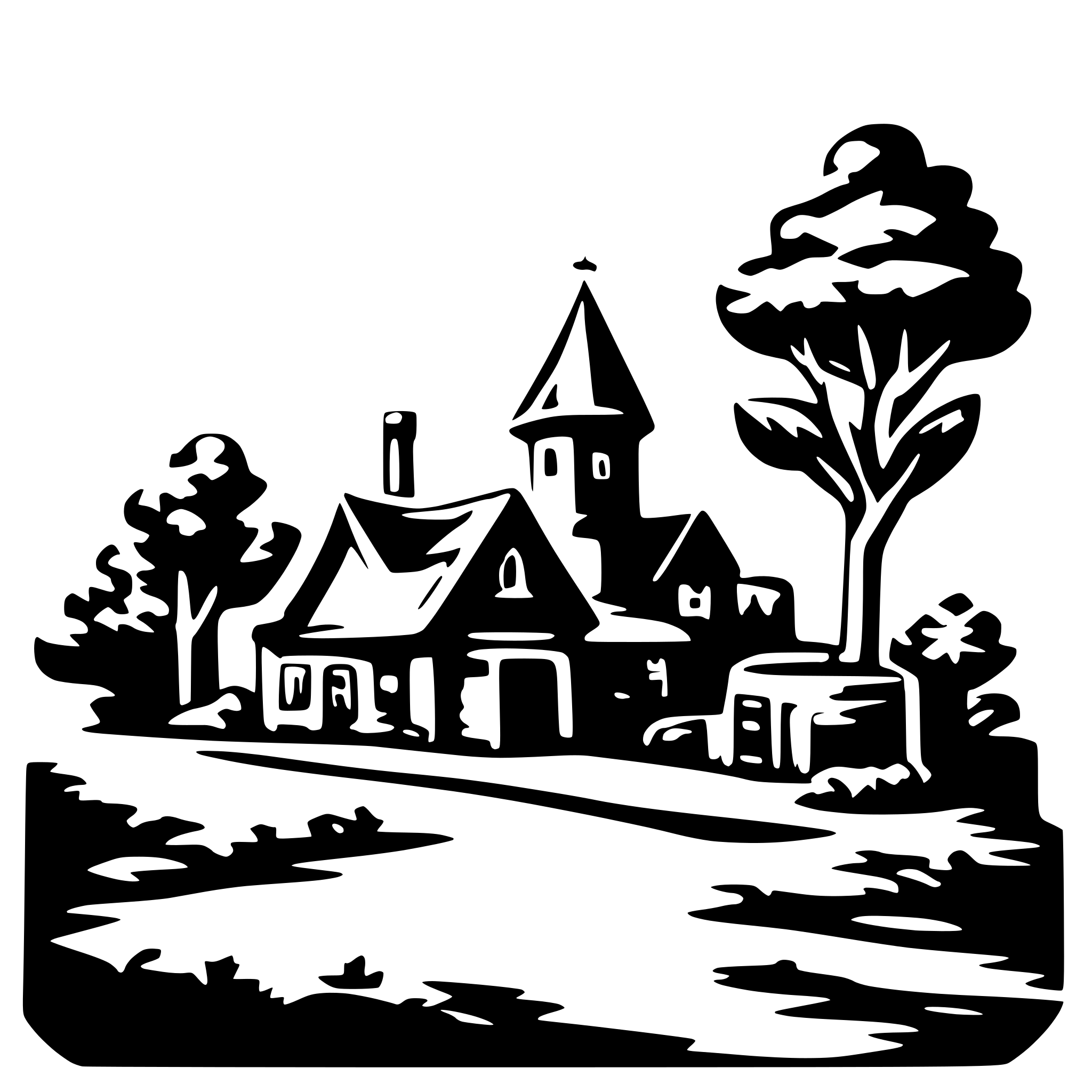 AI-generated SVG of 'land village'
