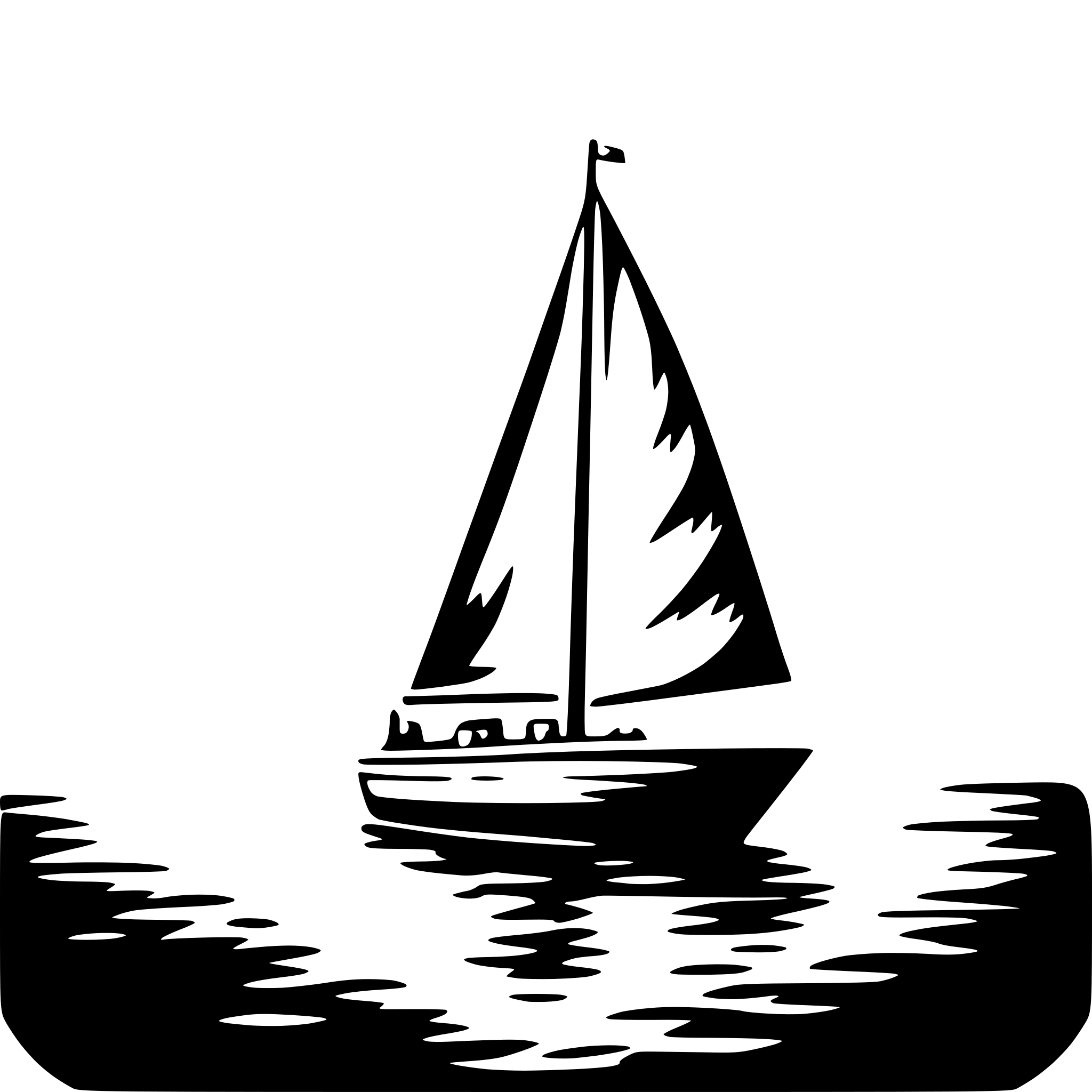 AI-generated SVG of a sailboat on ocean