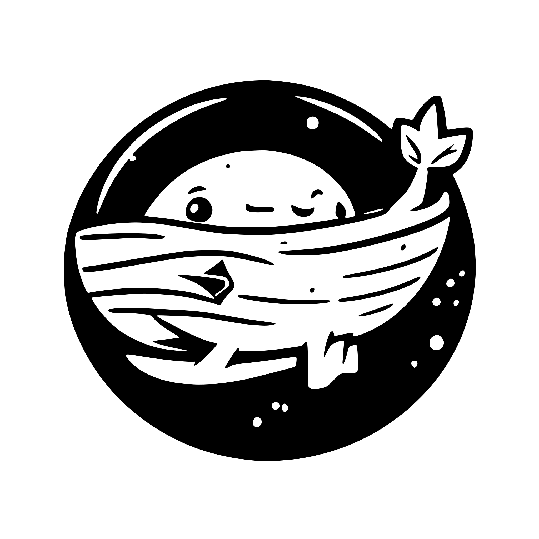 AI-generated SVG of a a cute whale playing a lute