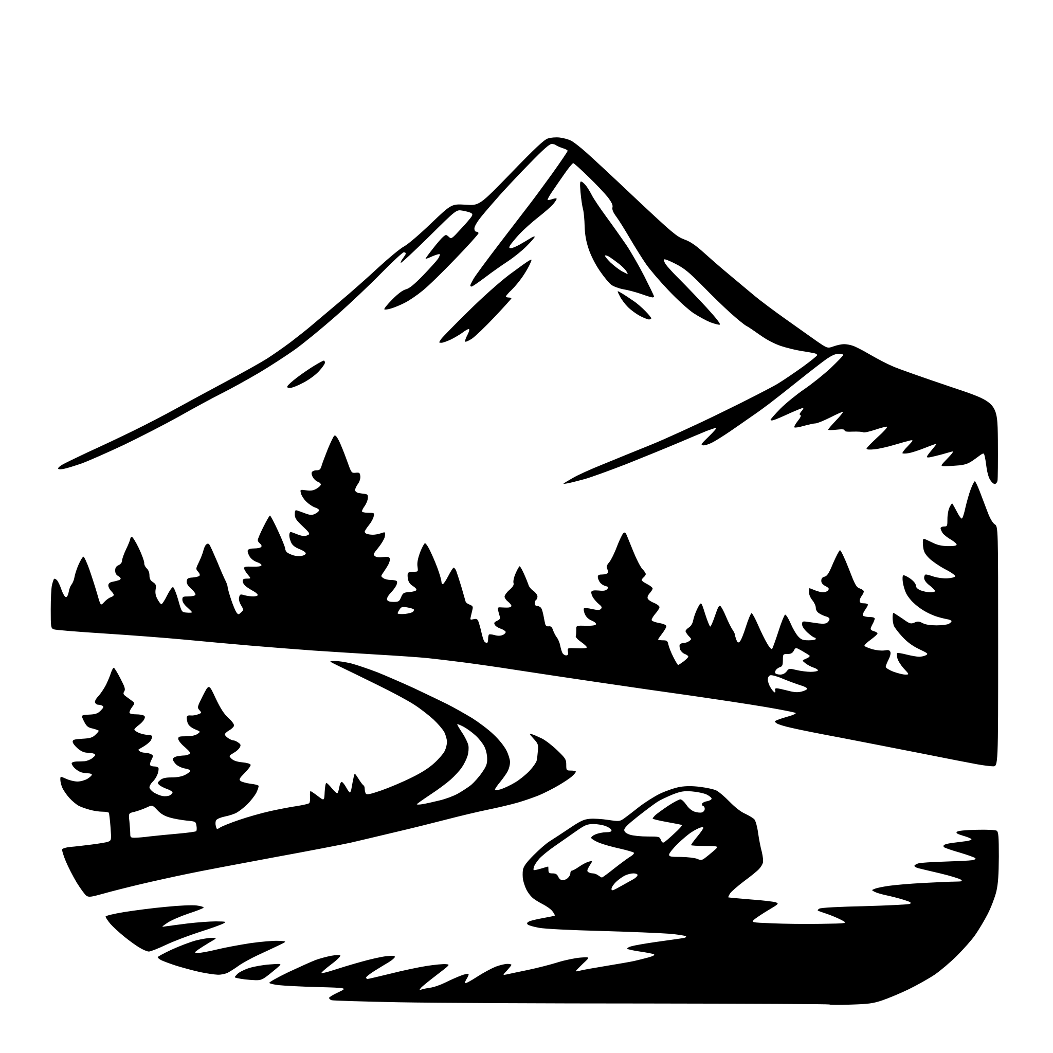AI-generated SVG of a mountain