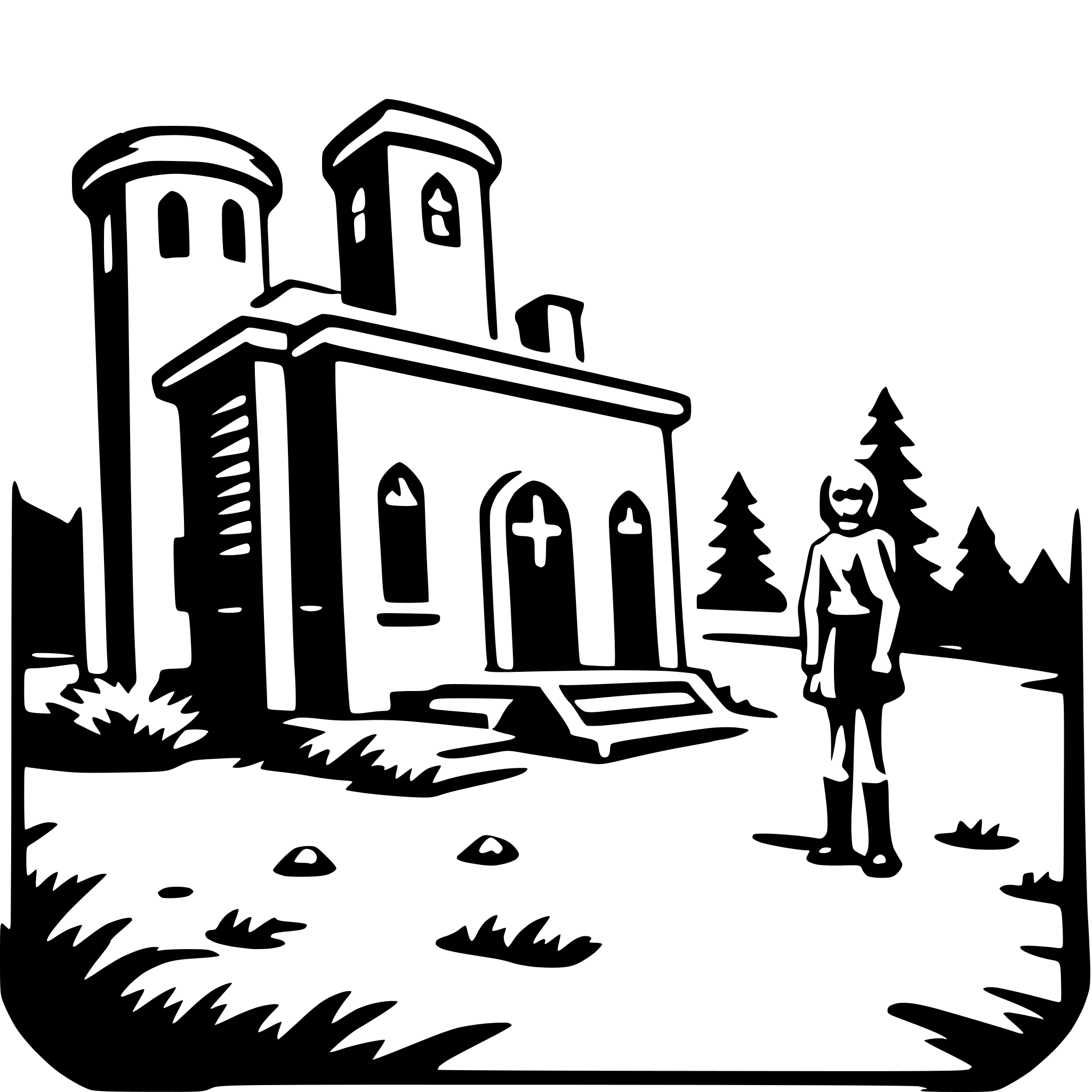 AI-generated SVG of 'exploring ghost town'
