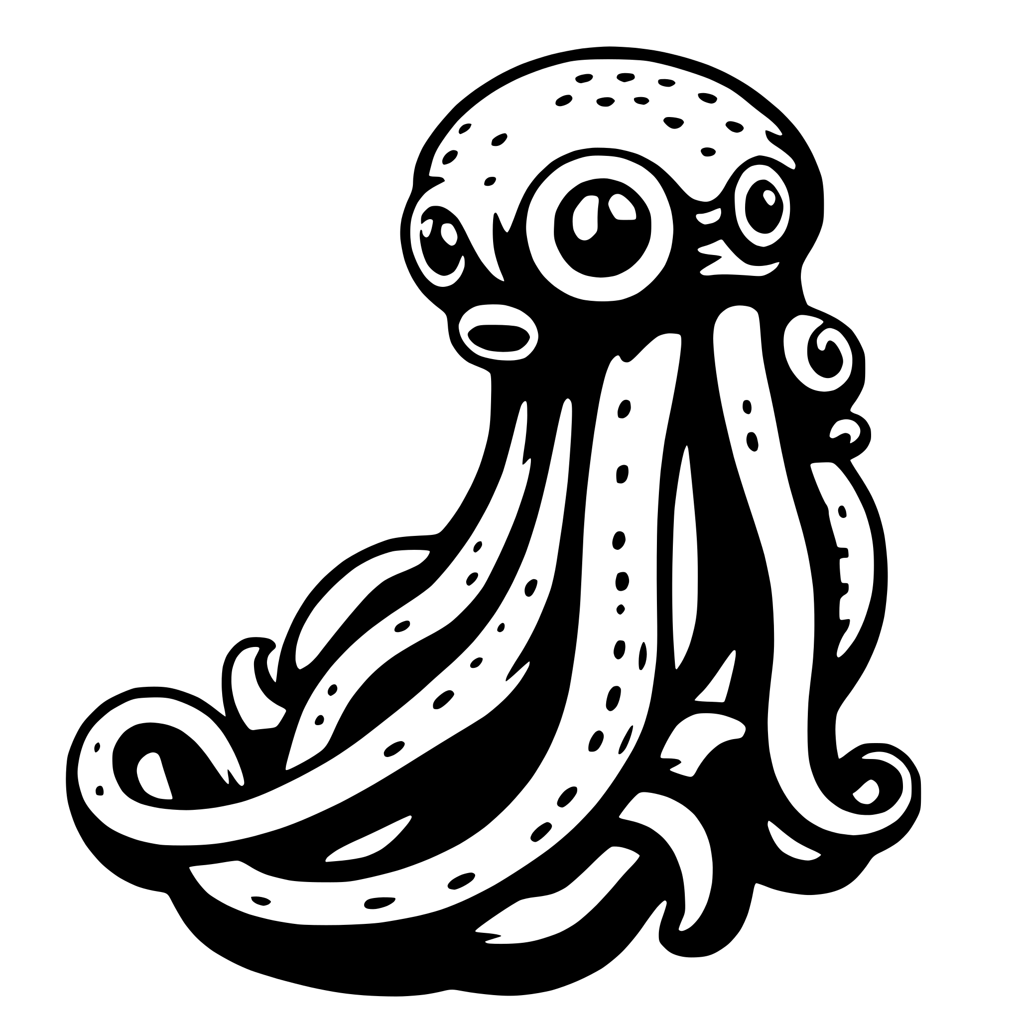 AI-generated SVG of 'octopus tentacles'