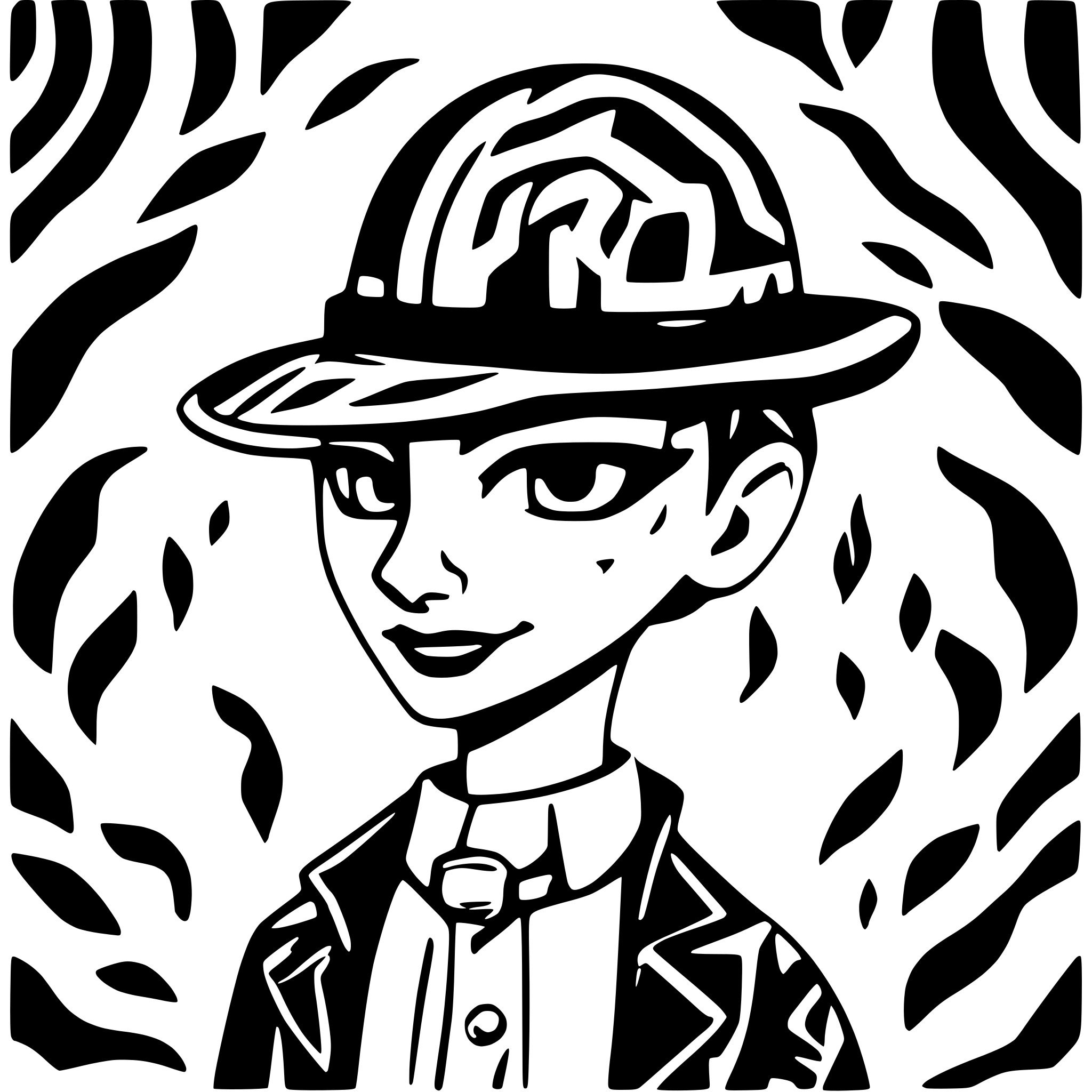 AI-generated SVG of a peaky blinders